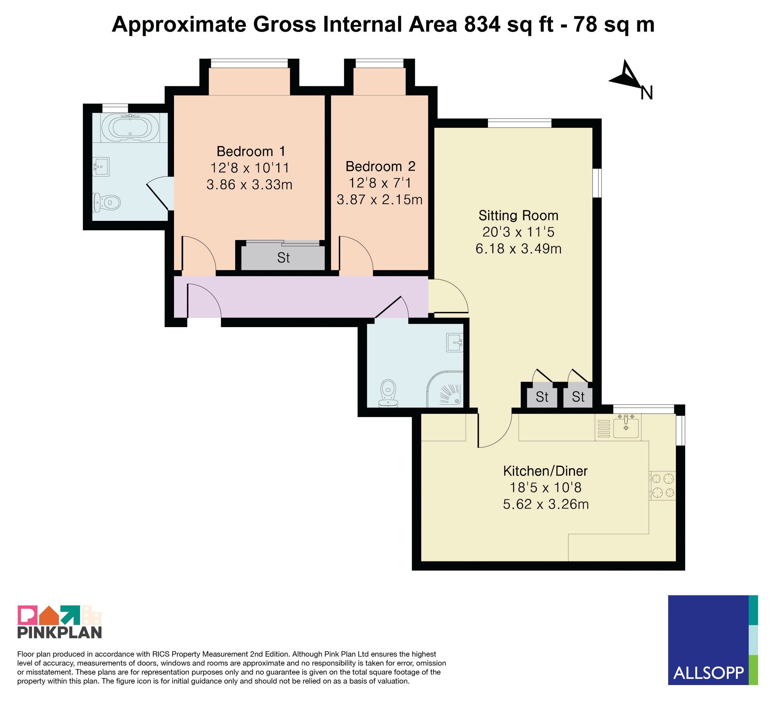 4 Bennetts Lodge, Leyton Road, Harpenden floorplan