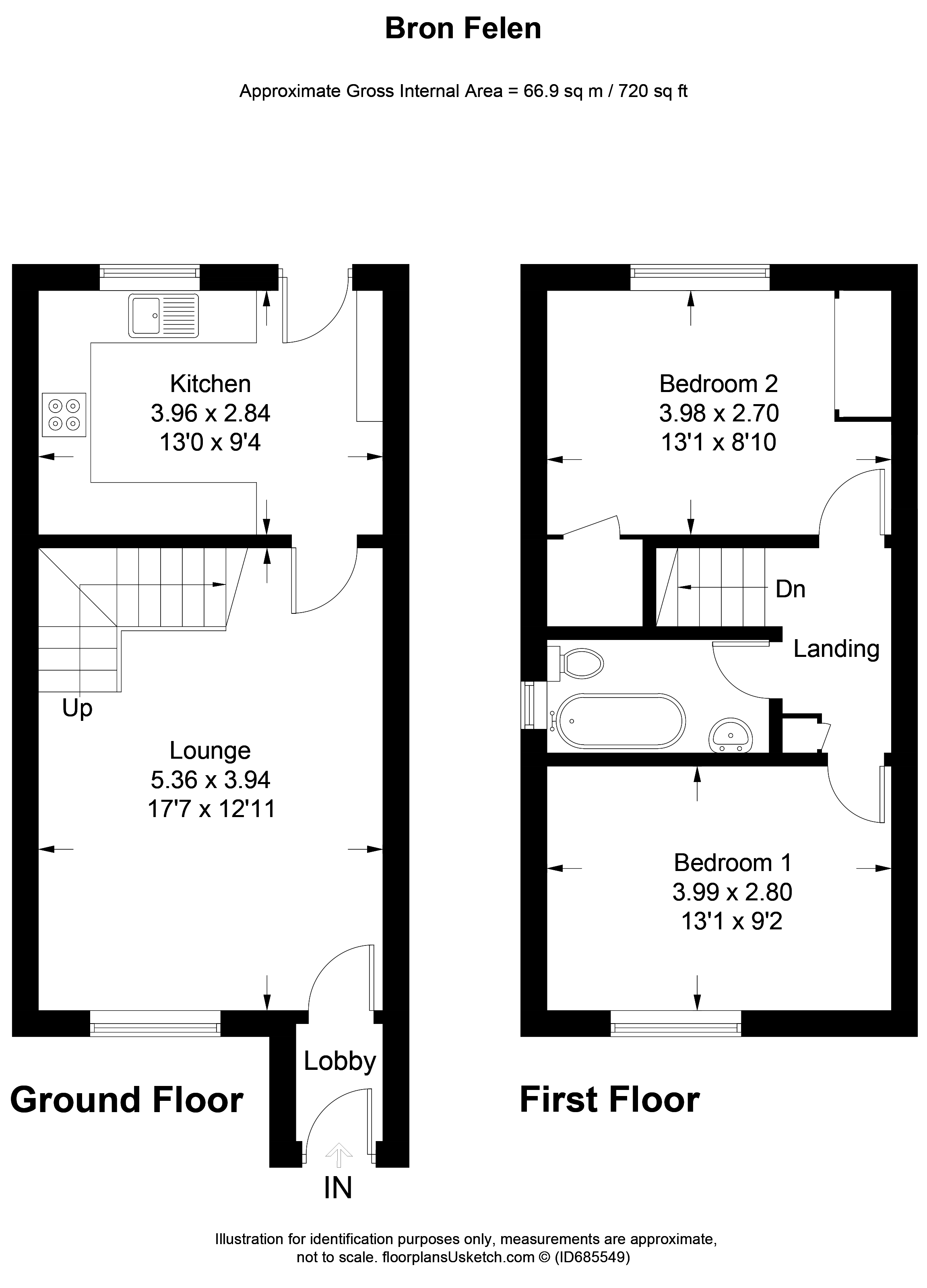 Bron Felen, Thornhill, Cardiff CF14, 2 bedroom terraced house for sale ...