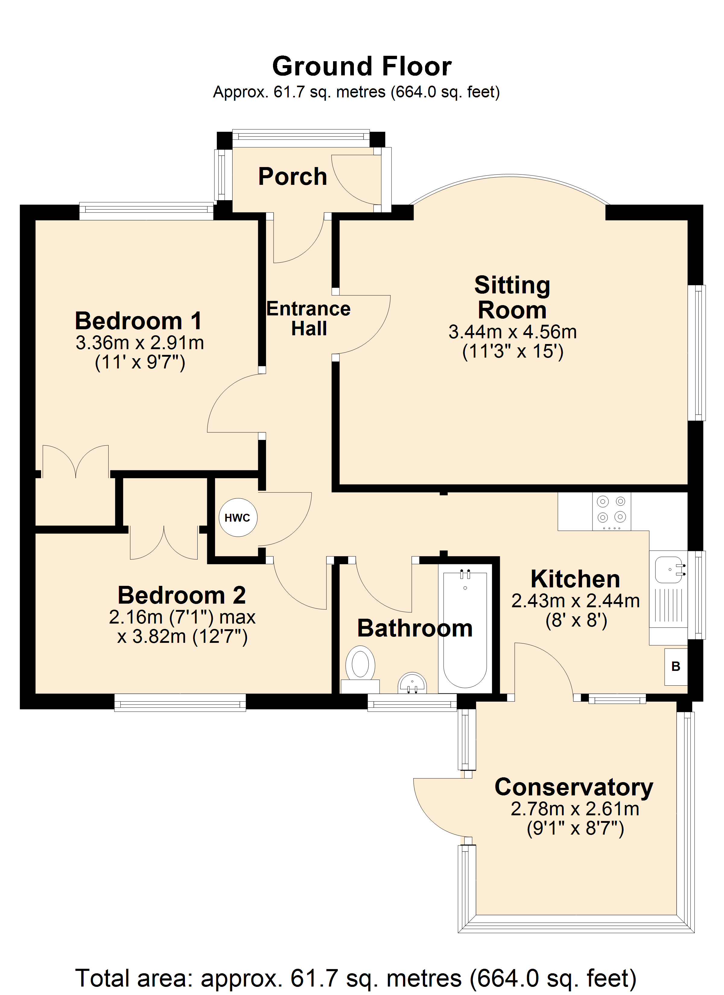 Kingfishers, Ivy Mead, Wiltshire floorplan