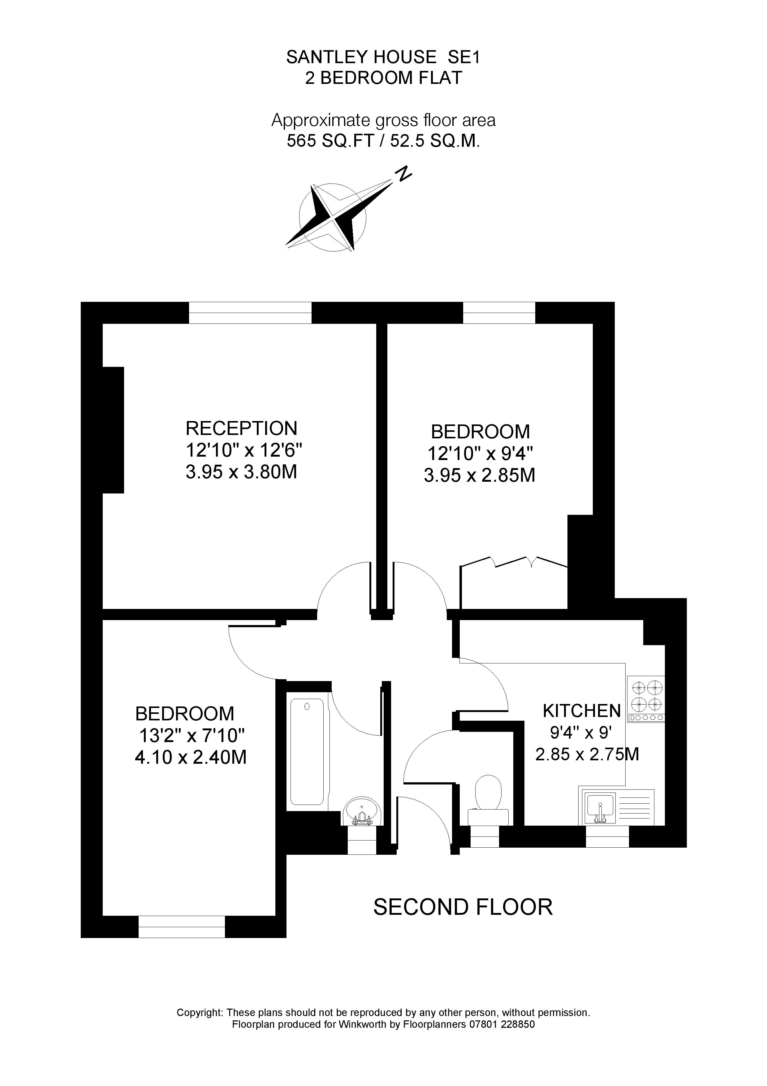 2 Bedrooms Flat for sale in Santley House, Frazier Street, Waterloo, London SE1