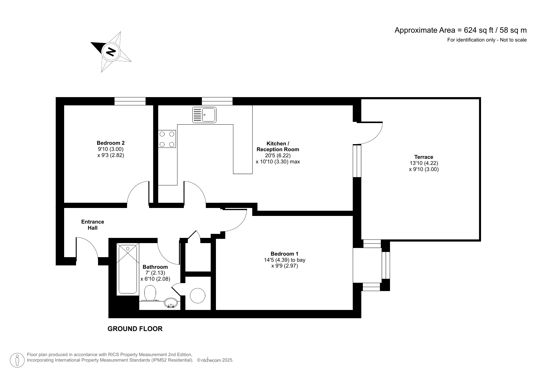 Flat 19, Albemarle Lodge, 77, Kent House Road, London floorplan