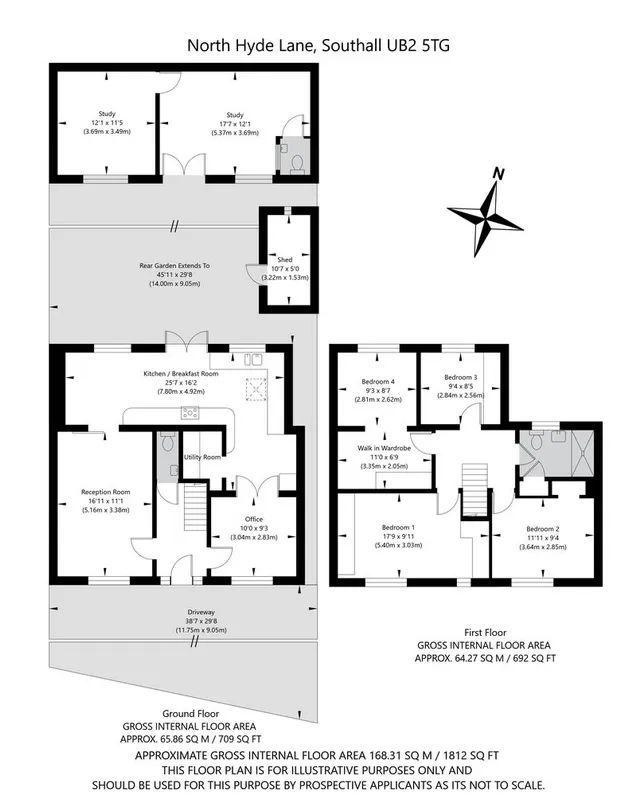 268, North Hyde Lane, Southall floorplan