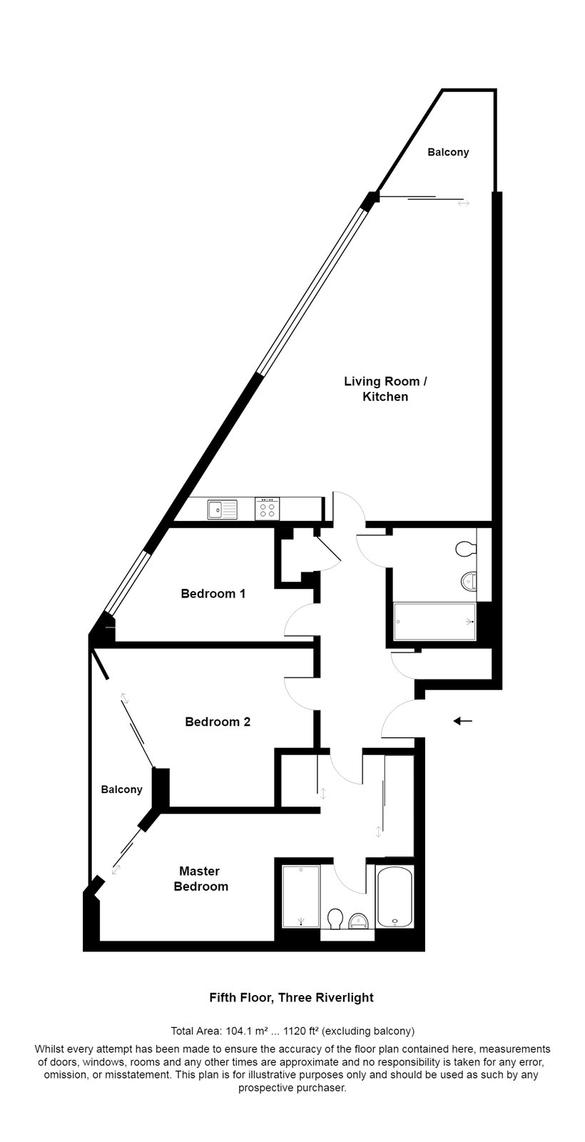3 Bedrooms Flat to rent in Three Riverlight Quay, Nine Elms, Vauxhall, London SW11