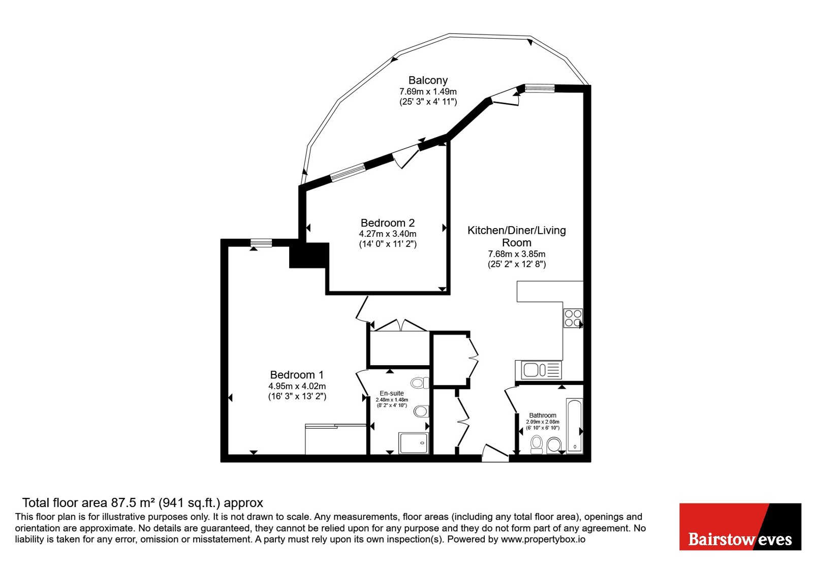 Flat 915, Oculus House 16-48,, Cambridge Road, Barking floorplan