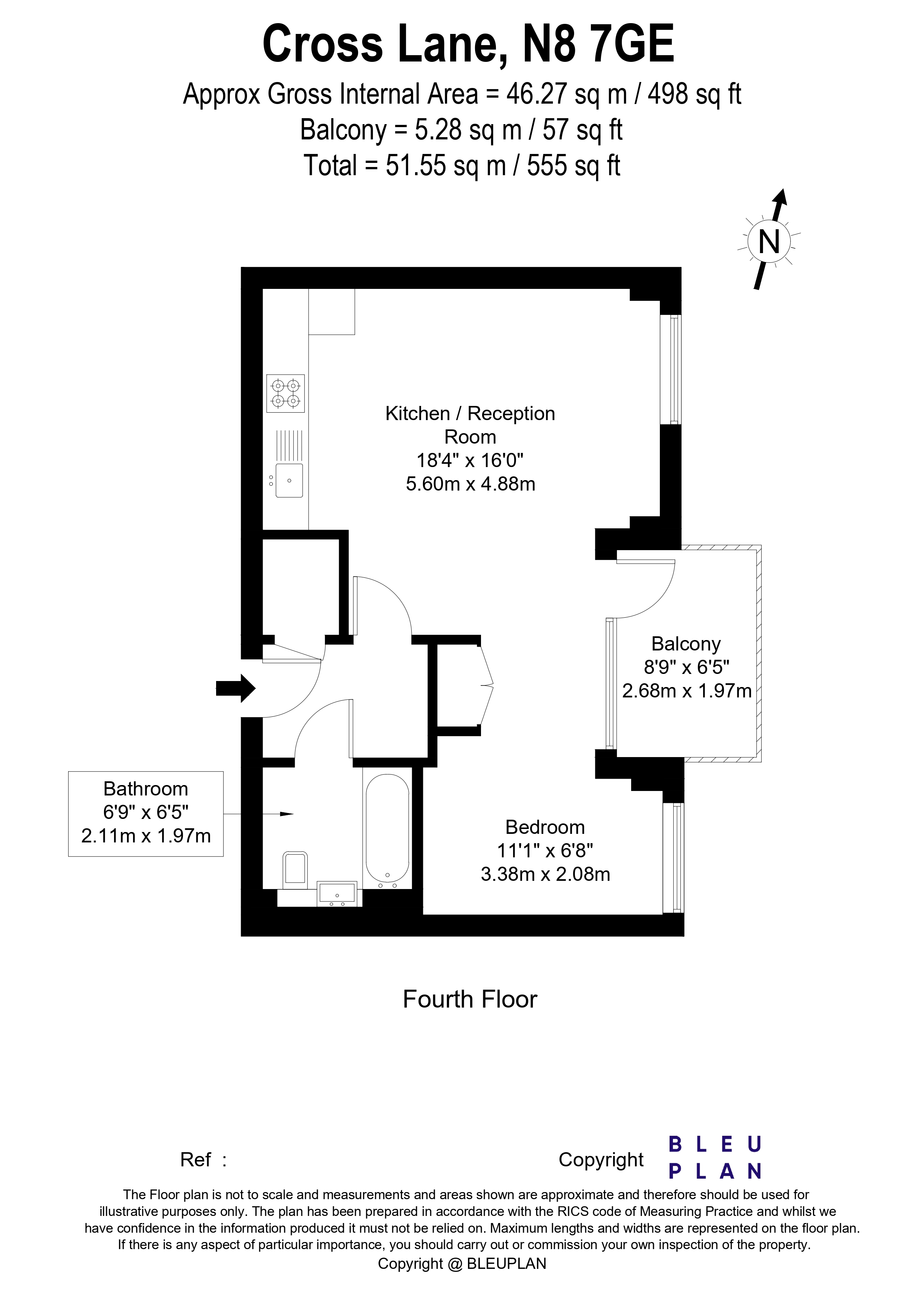 Flat 29, Glace Apartments, 11, Cross Lane, London floorplan