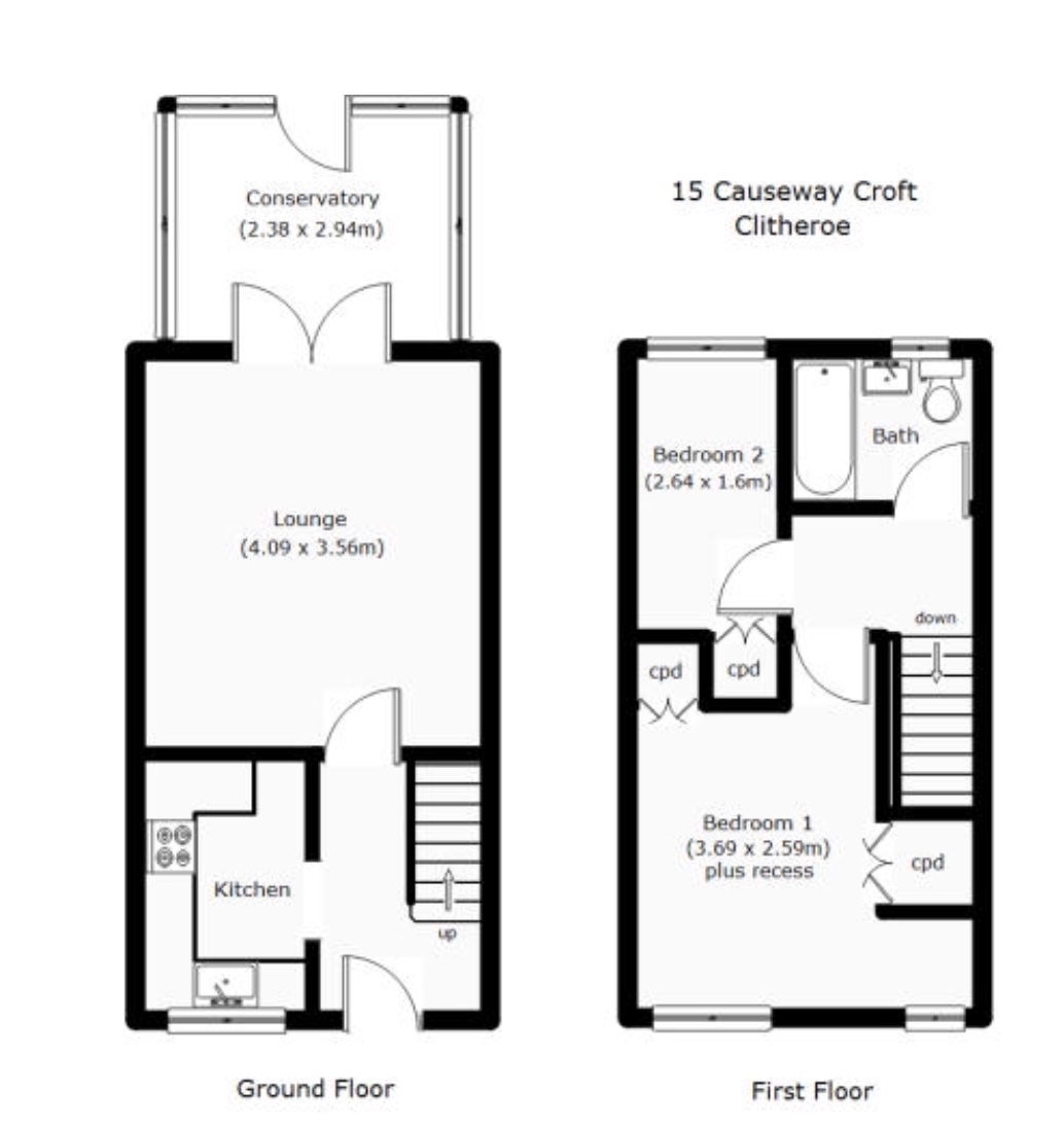 2 Bedrooms Terraced house for sale in Causeway Croft, Clitheroe BB7