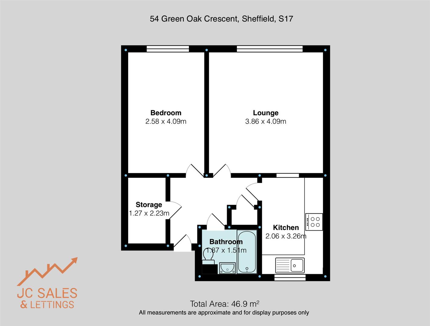 54, Green Oak Crescent, Sheffield floorplan