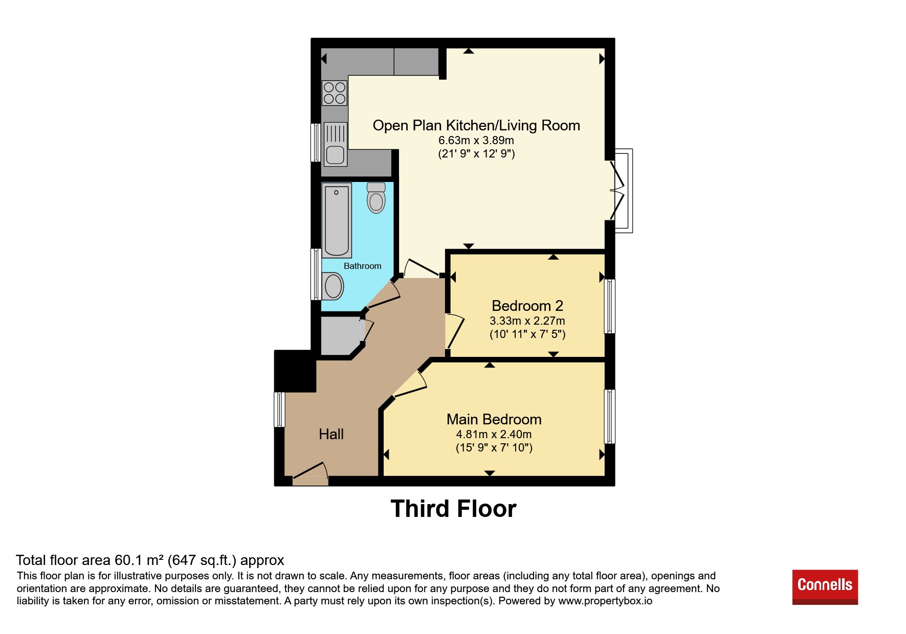 Flat 16, Warhol Court, 1, Baxter Road, Watford floorplan