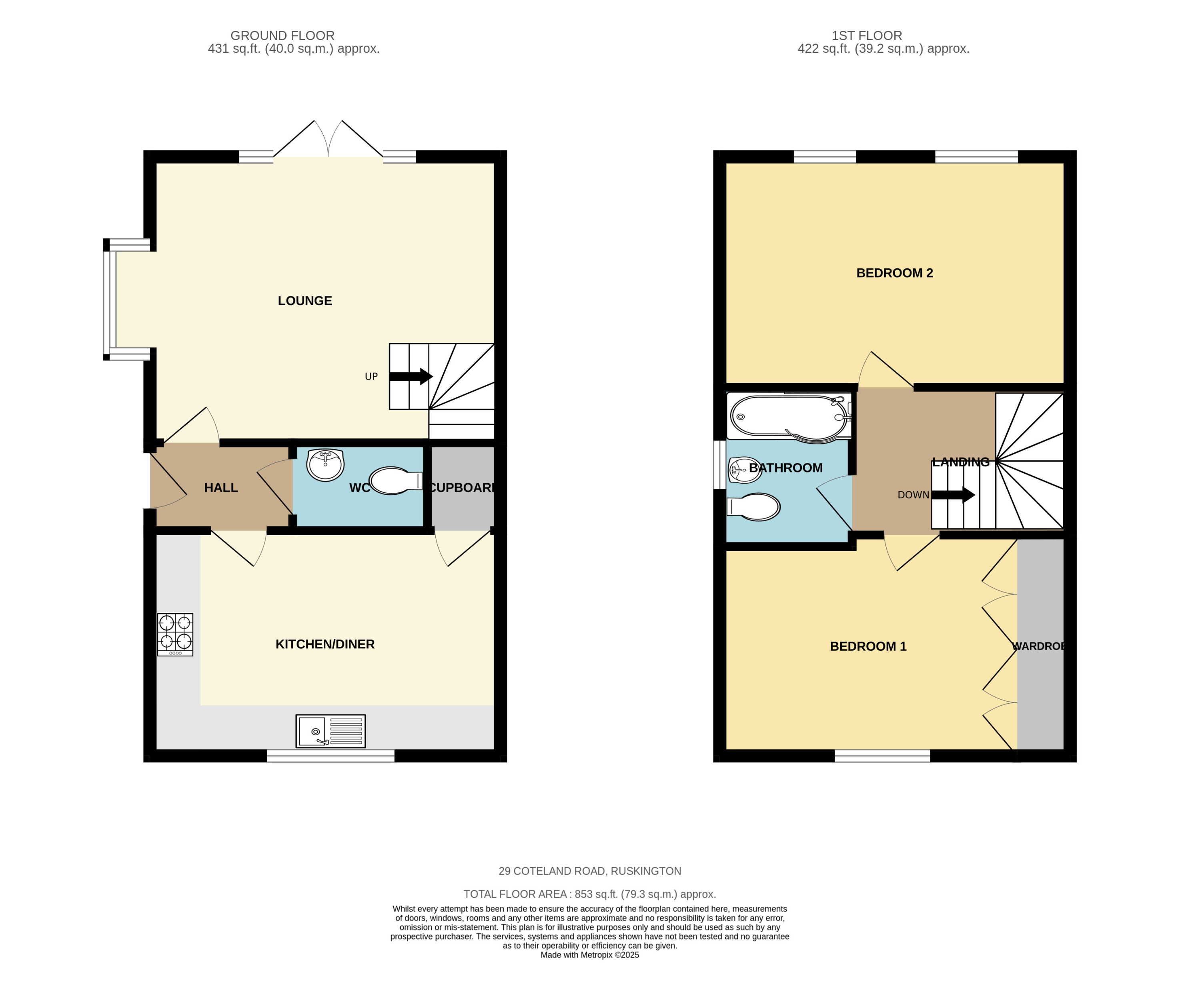 29, Coteland Road, Ruskington floorplan