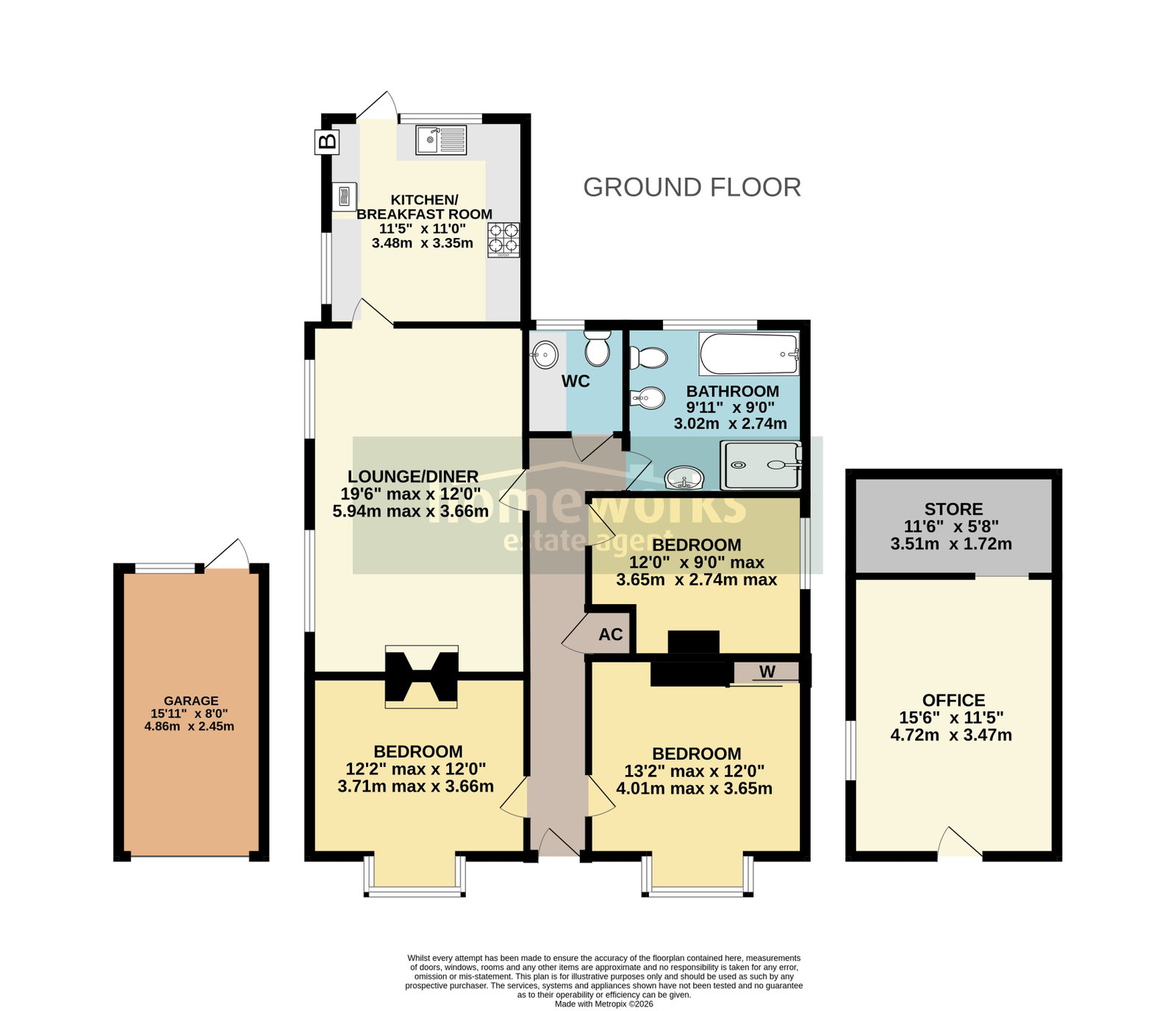 92, Greengate, Dereham floorplan