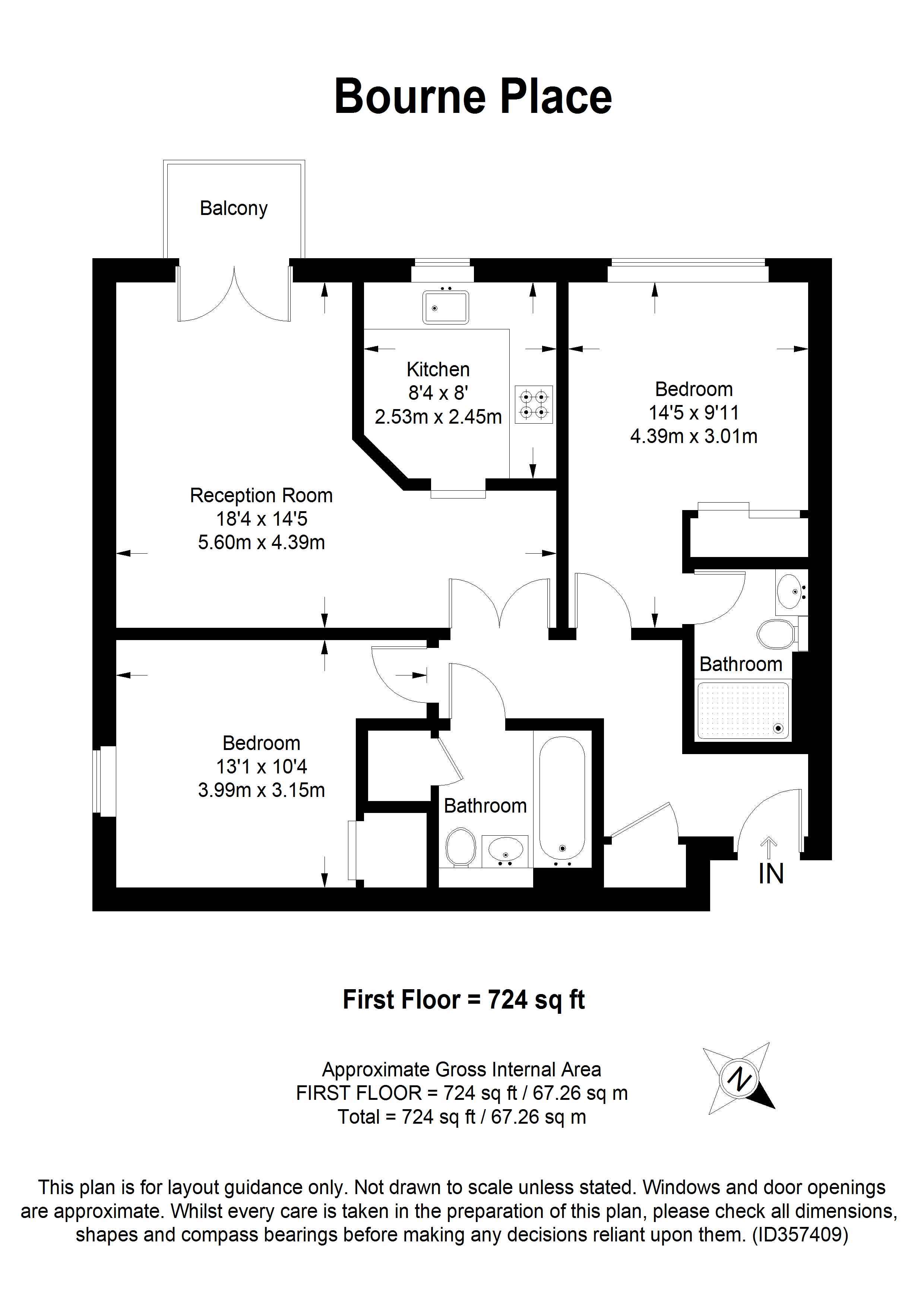 2 Bedrooms Flat for sale in Eastworth Road, Chertsey KT16