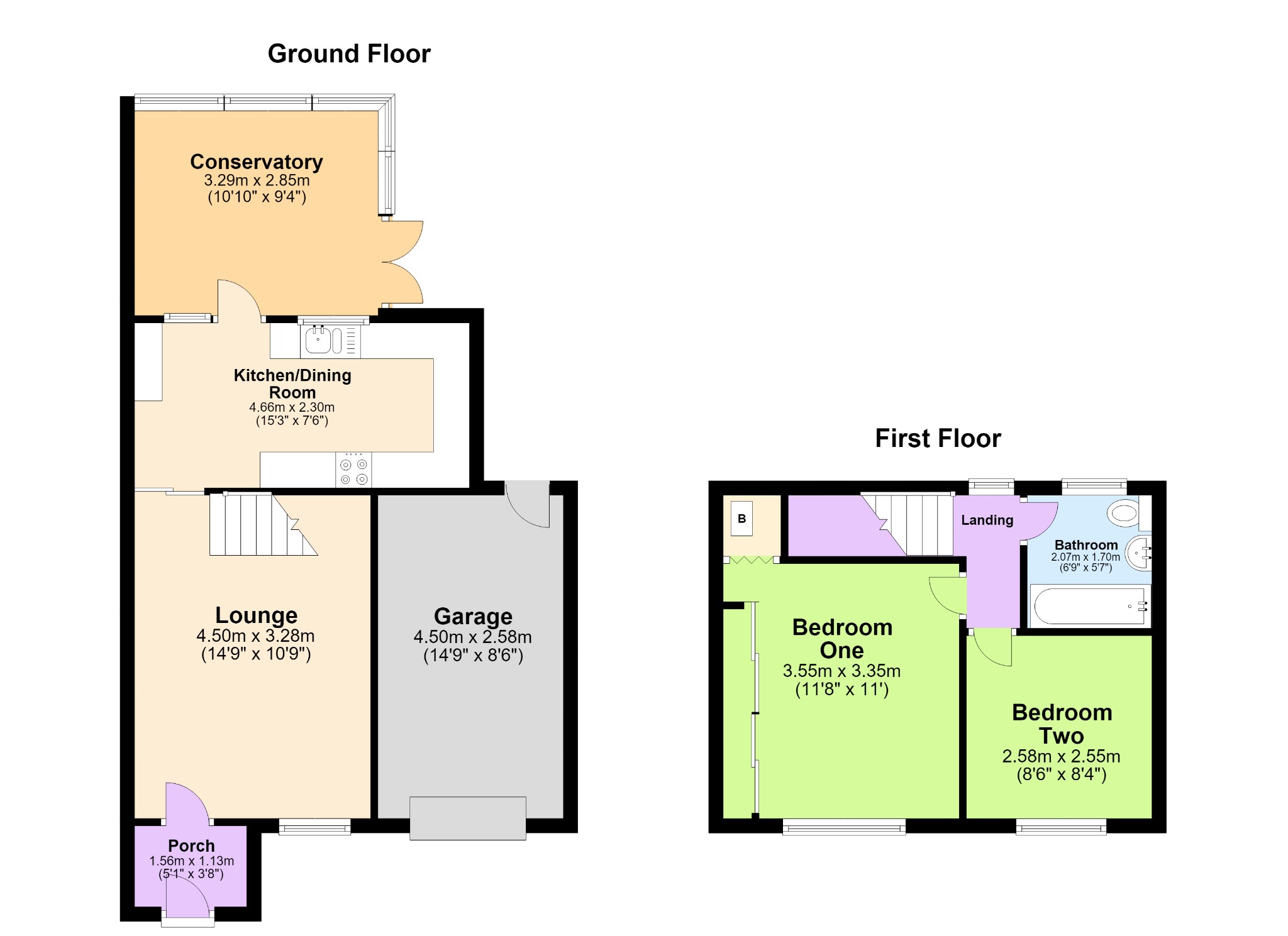 7 Exeter Close, Daventry, Northamptonshire floorplan