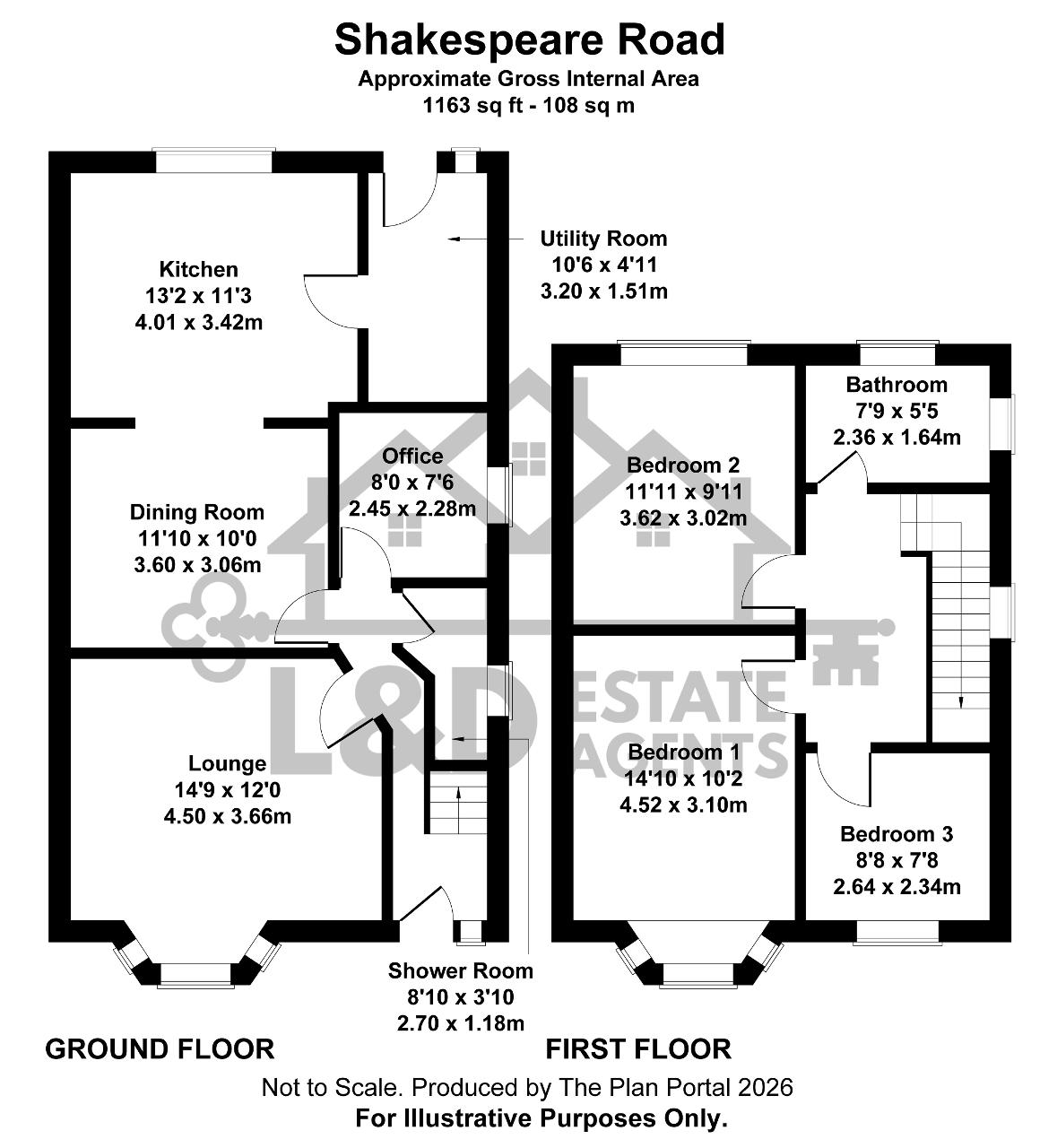 54, Shakespeare Road, Luton floorplan
