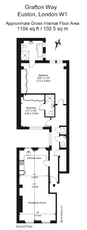 2 Bedrooms Flat to rent in Grafton Way, London W1T