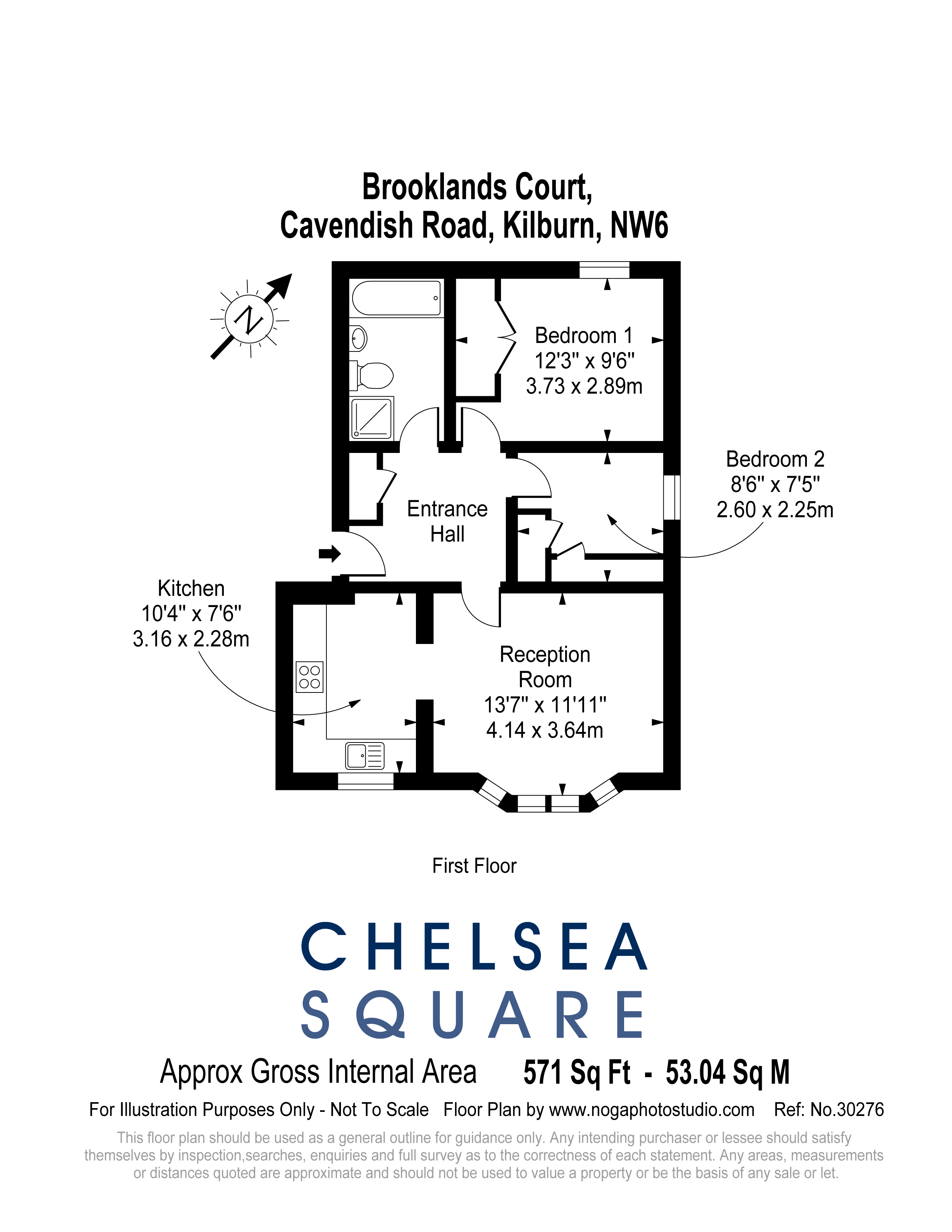 2 Bedrooms Flat to rent in Brooklands Court, Cavendish Road NW6