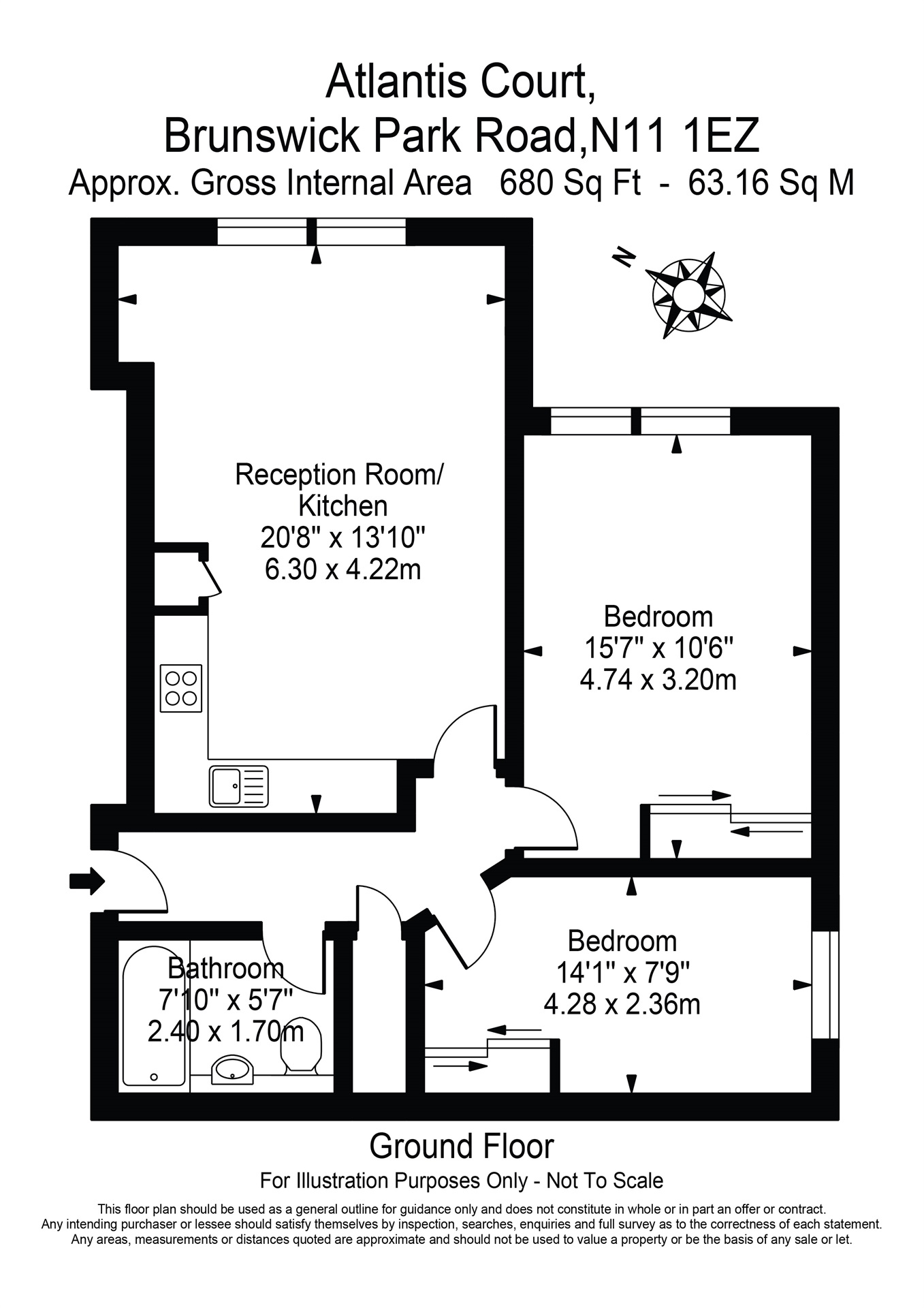 Brunswick Park Road, London N11, 2 bedroom flat for sale 64577582