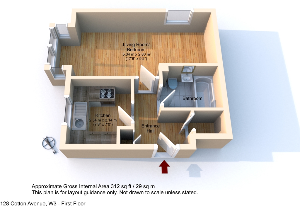 0 Bedrooms Studio to rent in 124, Cotton Avenue, London W3