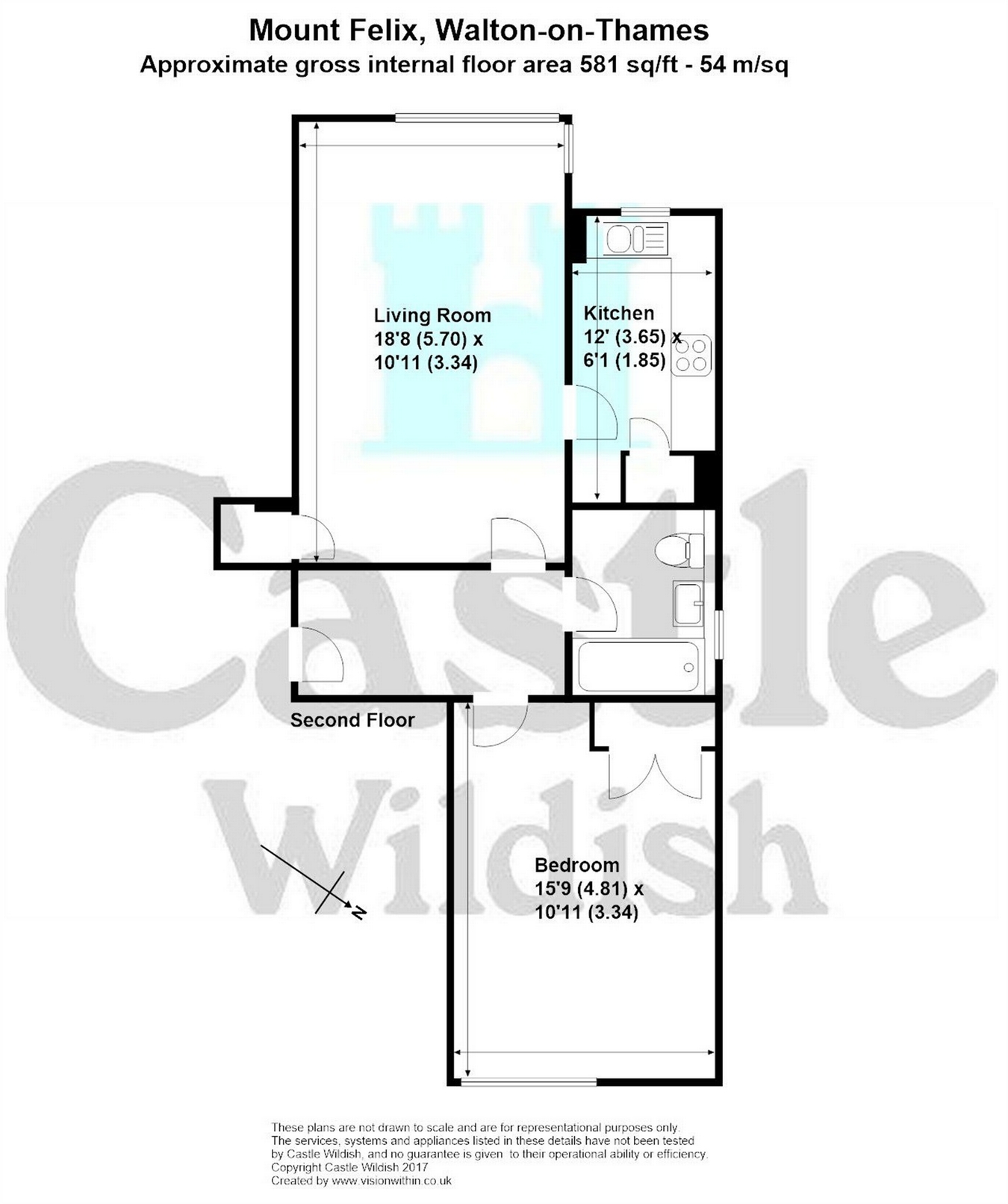 1 Bedrooms Flat to rent in Mount Felix, Walton-On-Thames, Surrey KT12