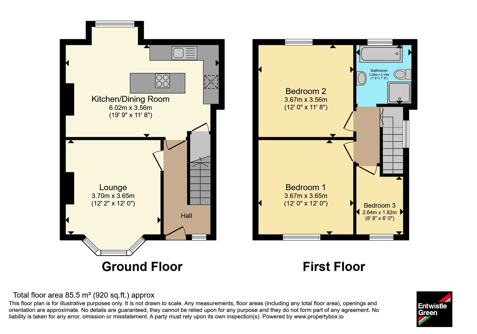 349, Brunshaw Road, Lancashire floorplan