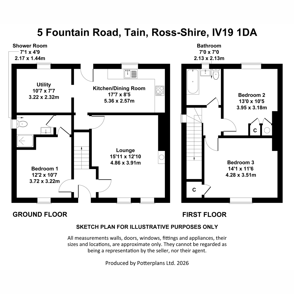 5, Fountain Road, Tain floorplan