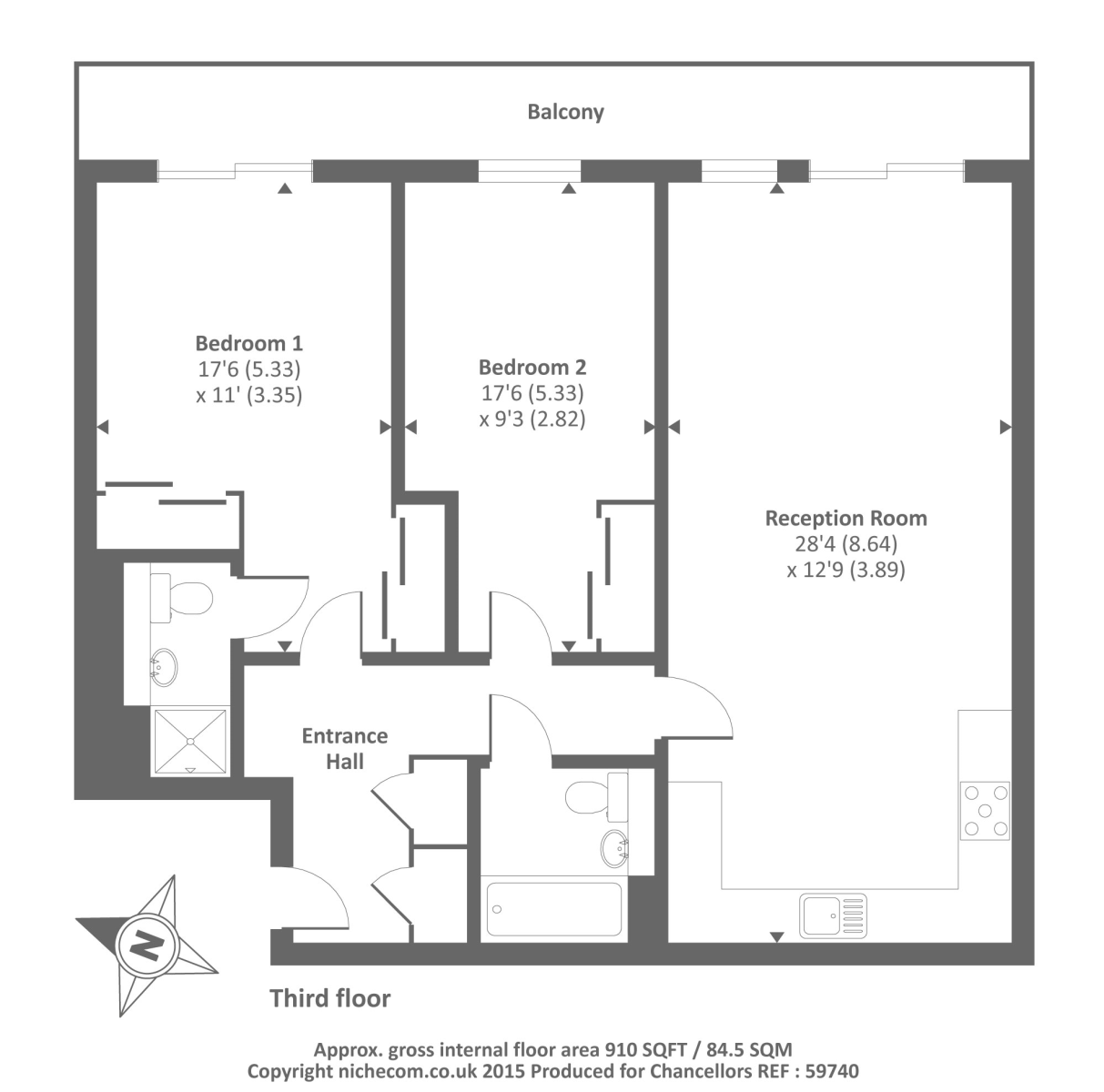 2 Bedrooms Flat to rent in Newbury, Berkshire RG14