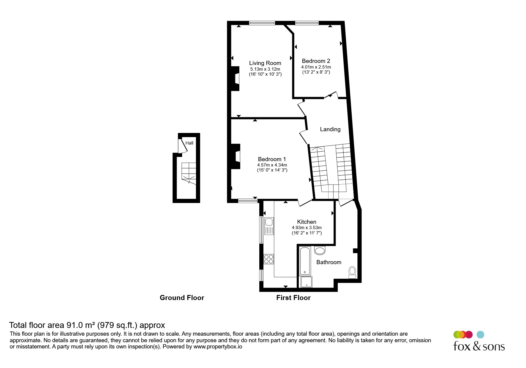 Flat 3, 44, South Street, Eastbourne floorplan