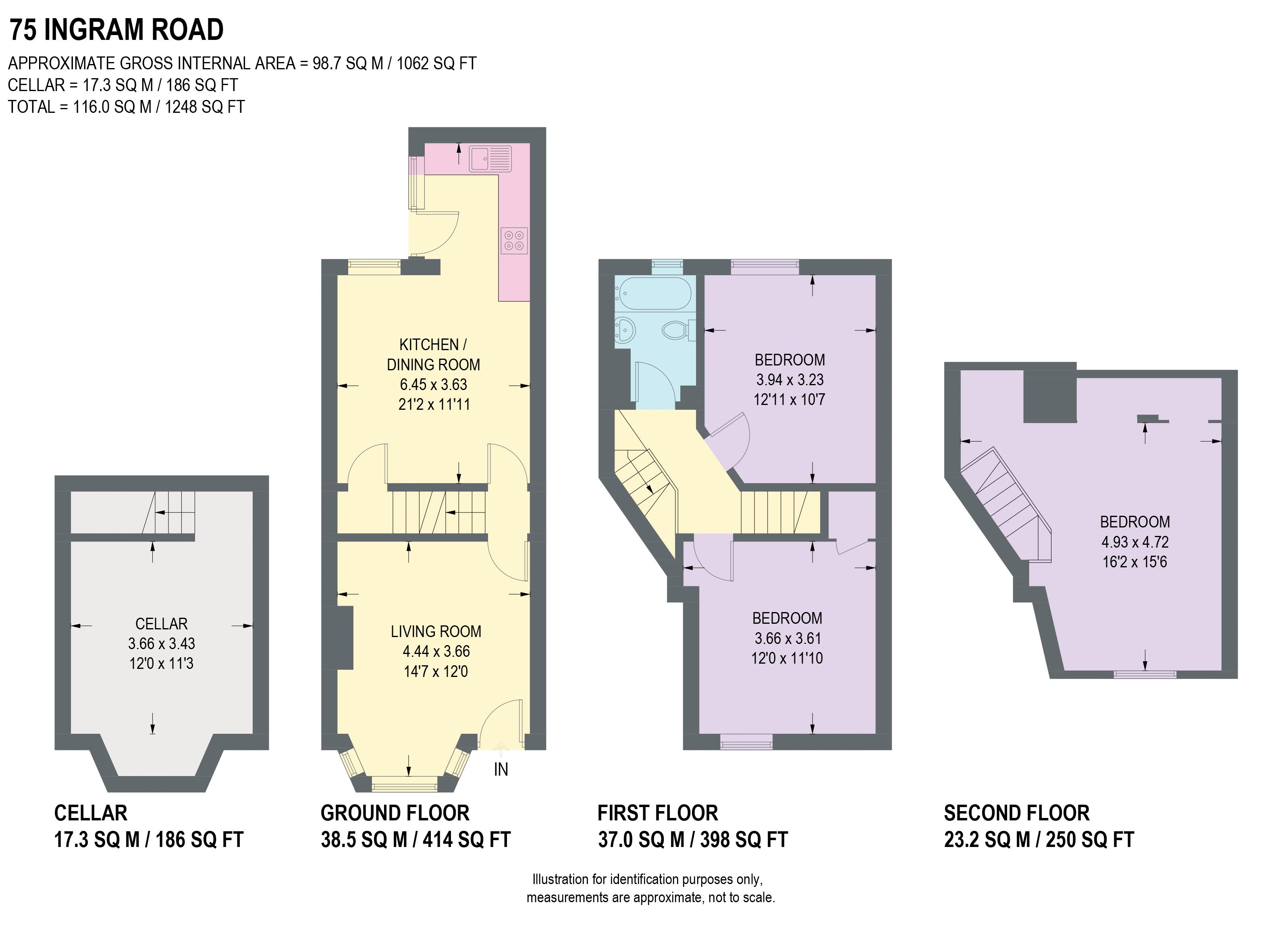 75, Ingram Road, Sheffield floorplan