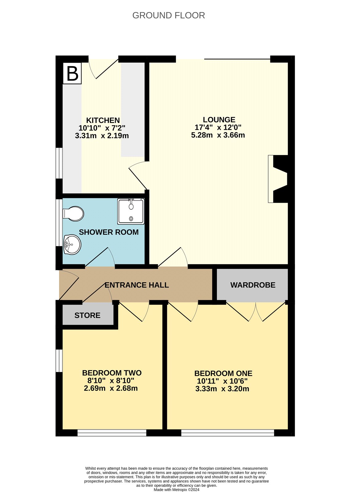 10, Cornwall Avenue, Worcestershire floorplan