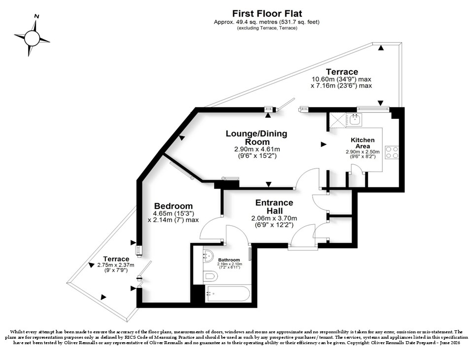 Flat 50/Ainsworth Court, 14 Plough Close, London floorplan