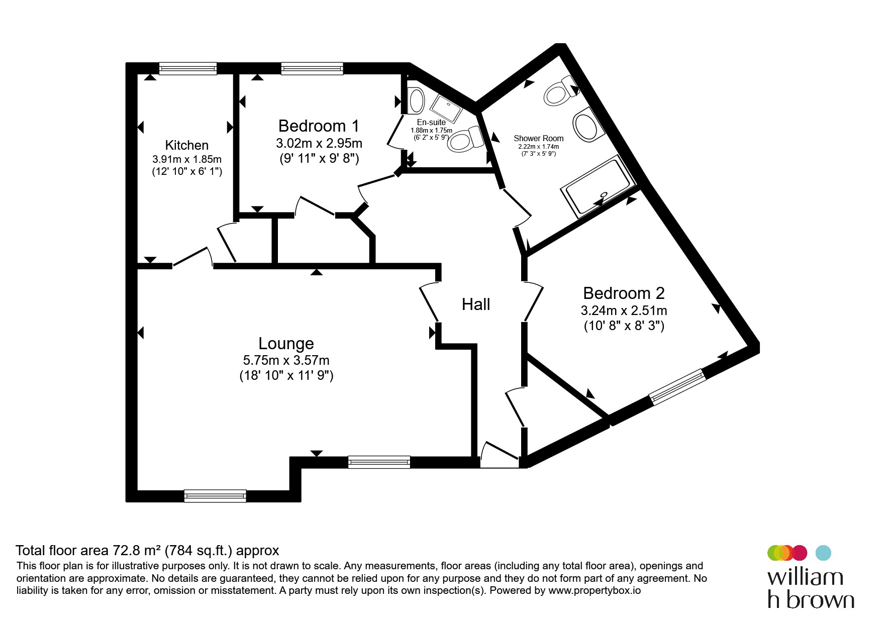 Flat 5, Lillycourt House, 74, Lower Street, Kettering floorplan