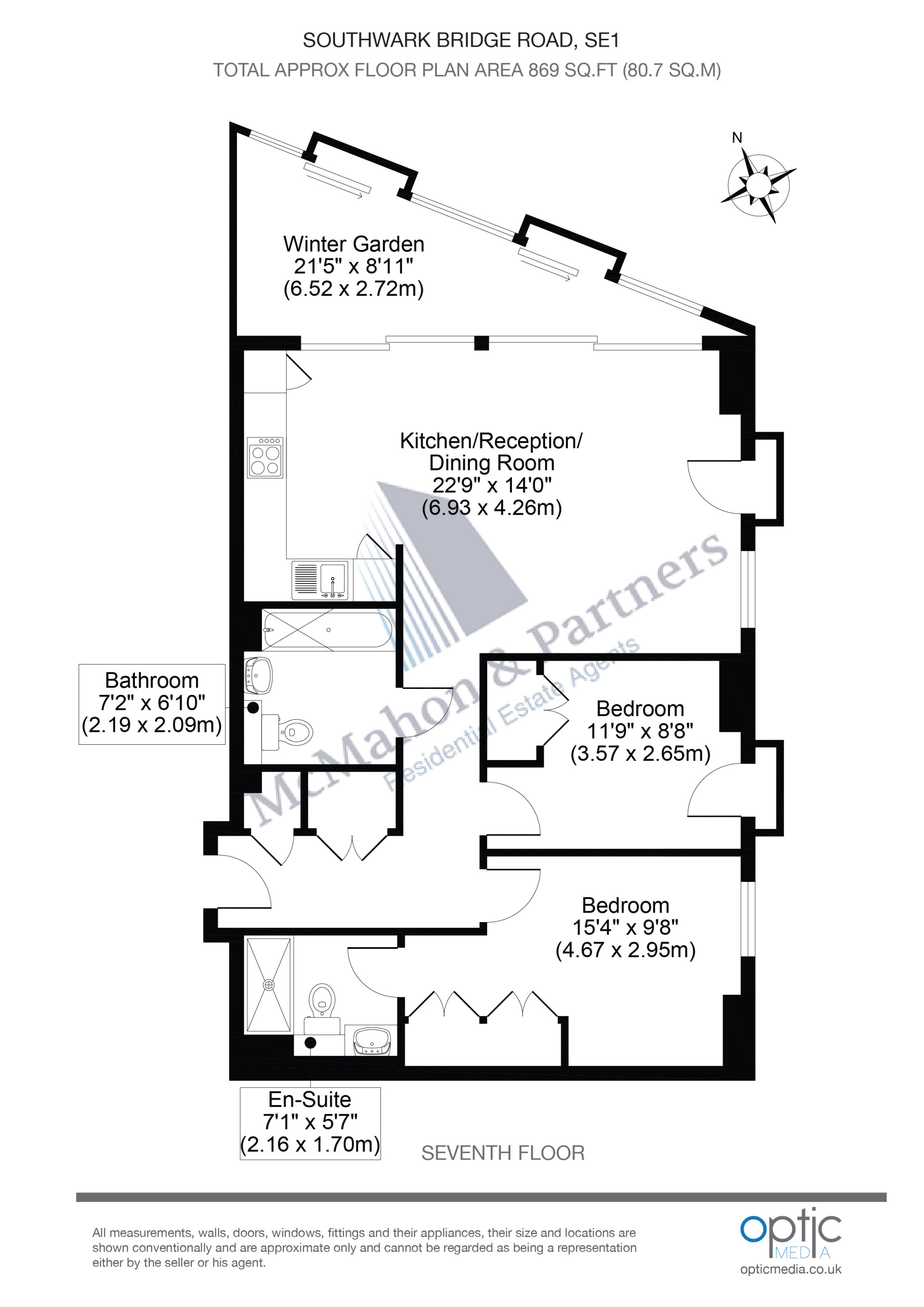 Apartment 710, 251 Southwark Bridge Road, London floorplan