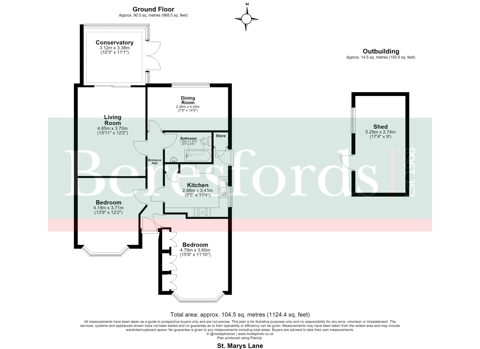 337, St. Marys Lane, Upminster floorplan