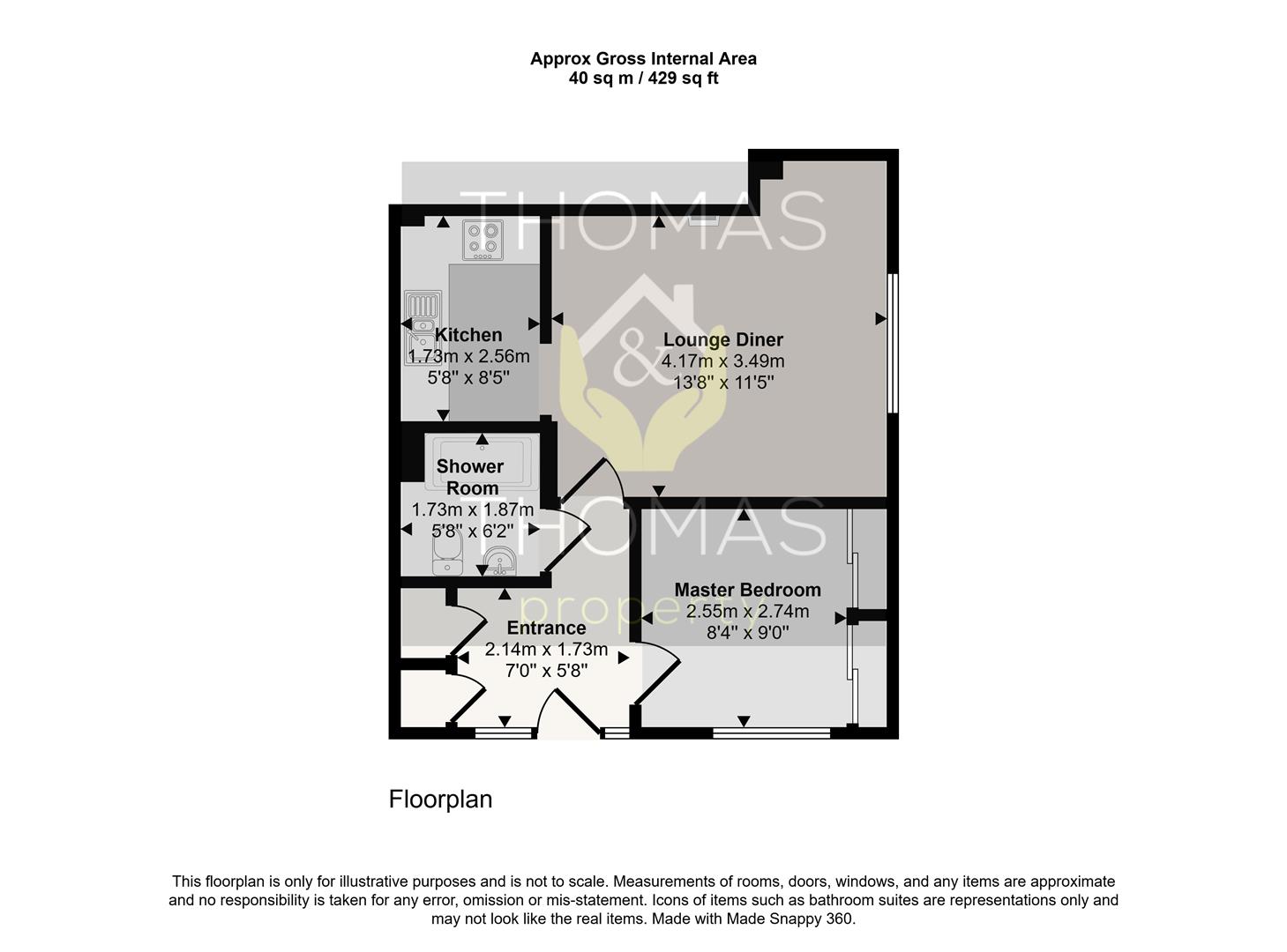 Flat 23, Hucclecote Mews, 78 Hucclecote Road, Gloucester floorplan