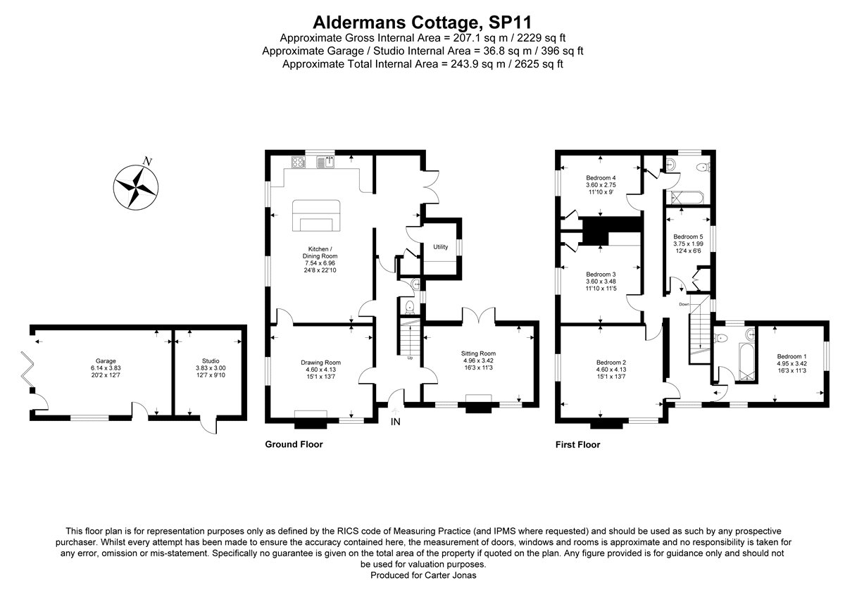 Aldermans Cottage,, Penton Mewsey, Hampshire floorplan