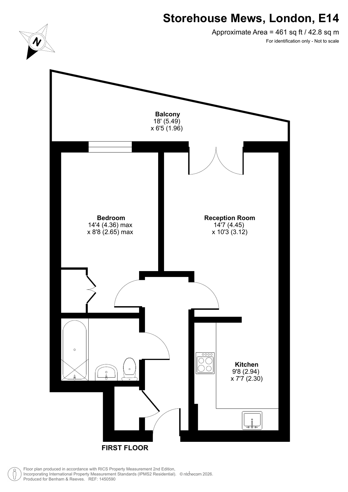 Flat 105, Taylor House, 3, Storehouse Mews, Westferry floorplan