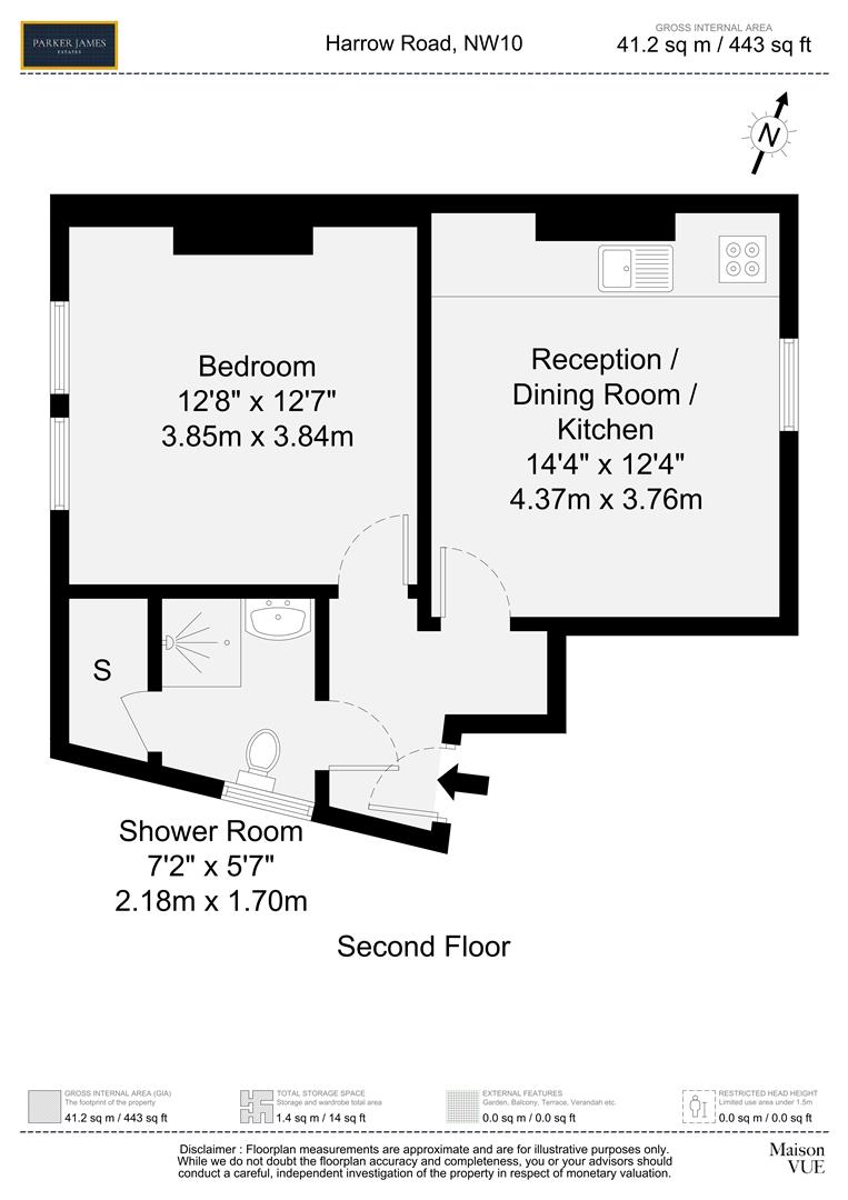 5, 861, Harrow Road, London floorplan