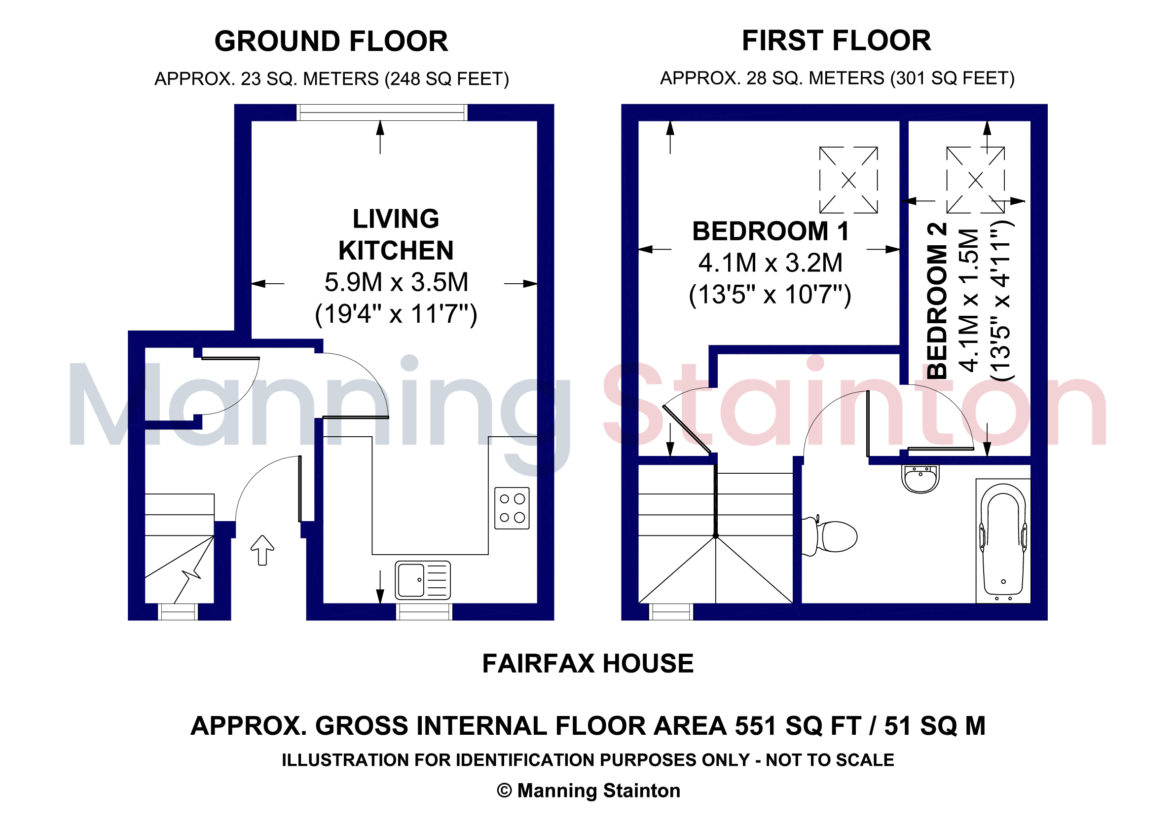 Flat 2, Fairfax House, 224, Wakefield Road, Bradford floorplan