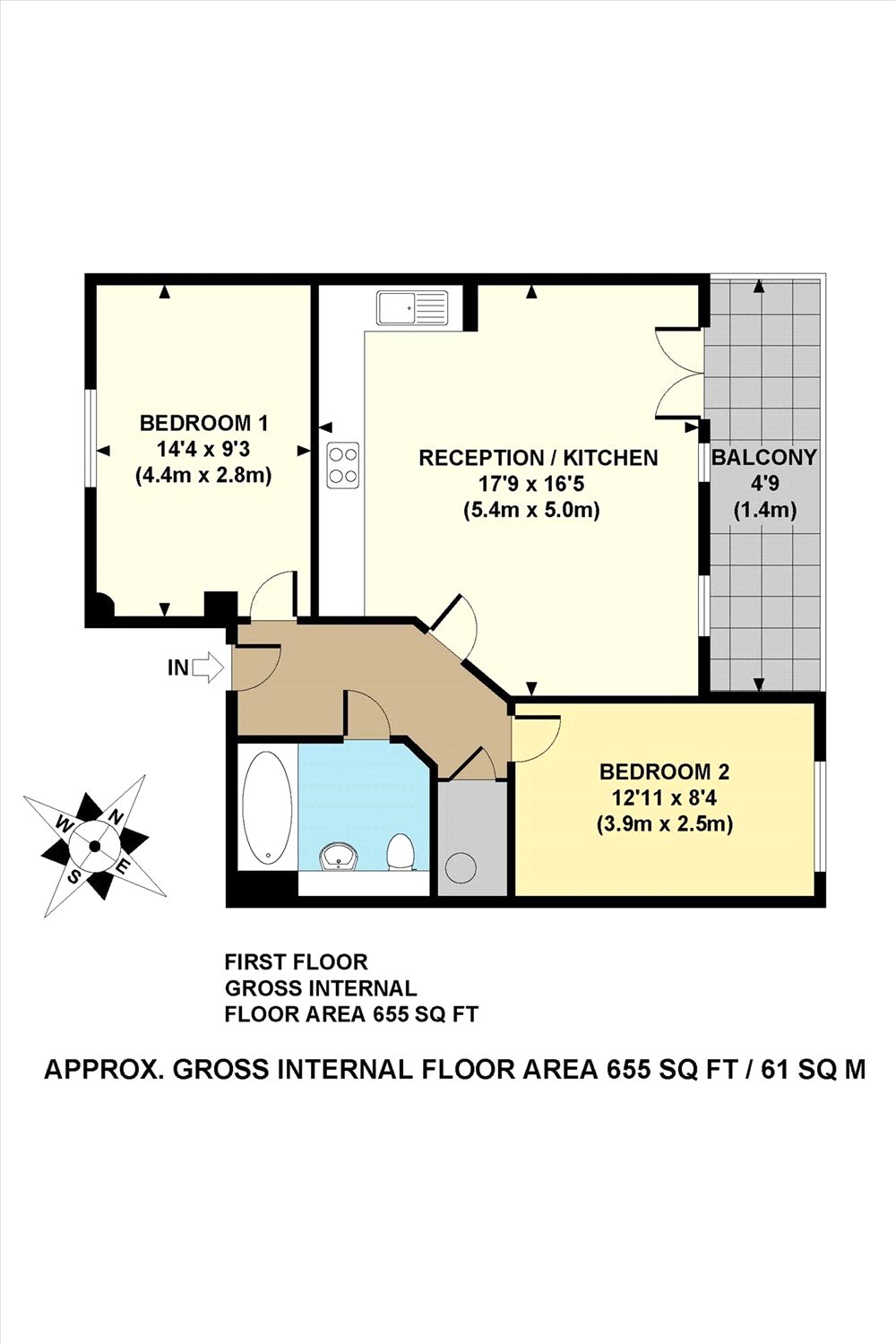 2 Bedrooms Flat to rent in Eastside Mews, Bow, London E3