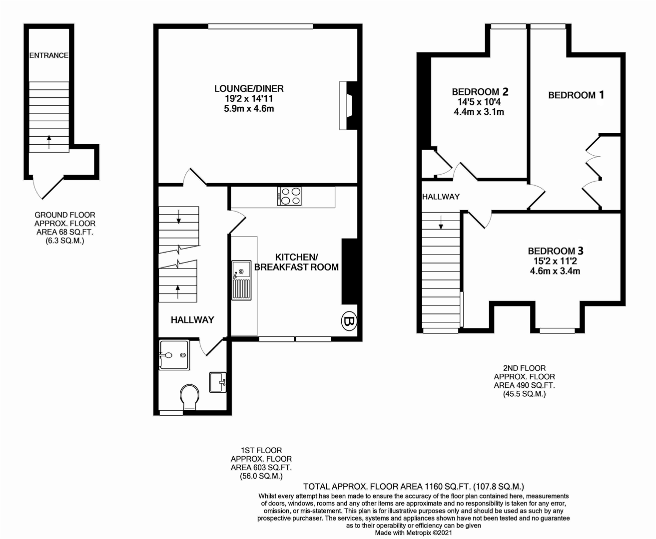 7A, Cleveland Terrace, BIDEFORD floorplan