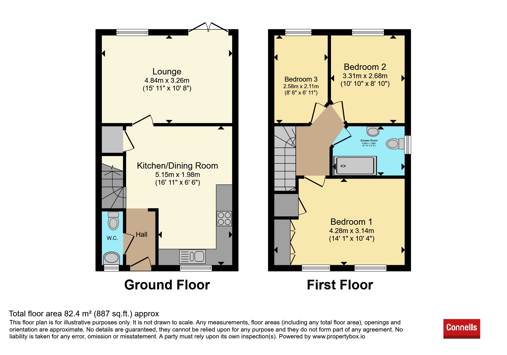 1, Lime Grove, STOURPORT-ON-SEVERN floorplan