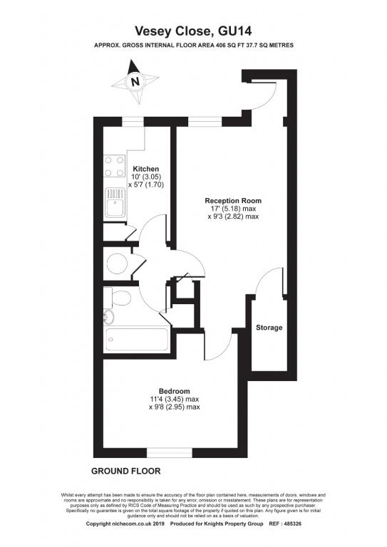 1 Bedrooms Flat for sale in Vesey Close, Farnborough GU14