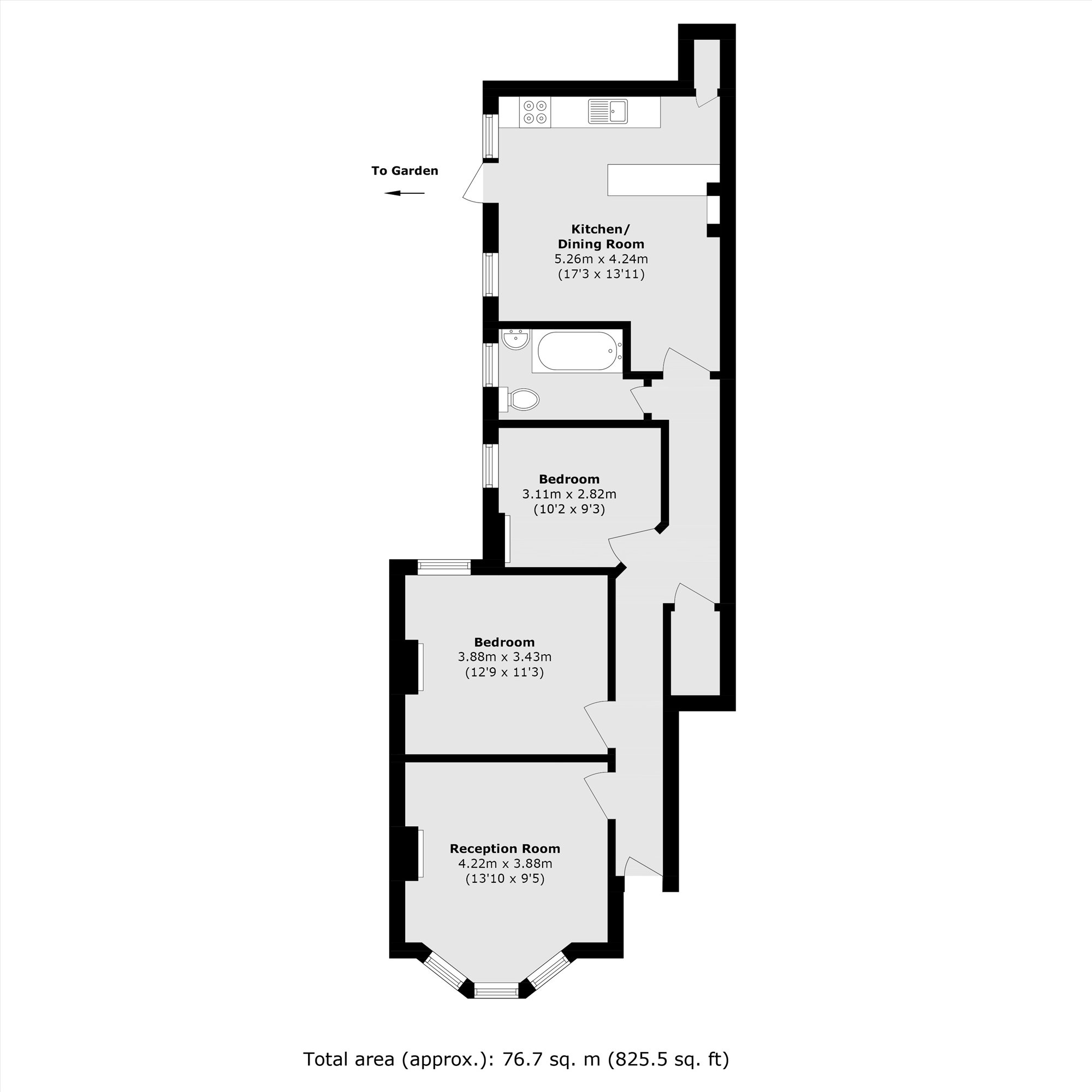 12, Glenfield Road, London floorplan