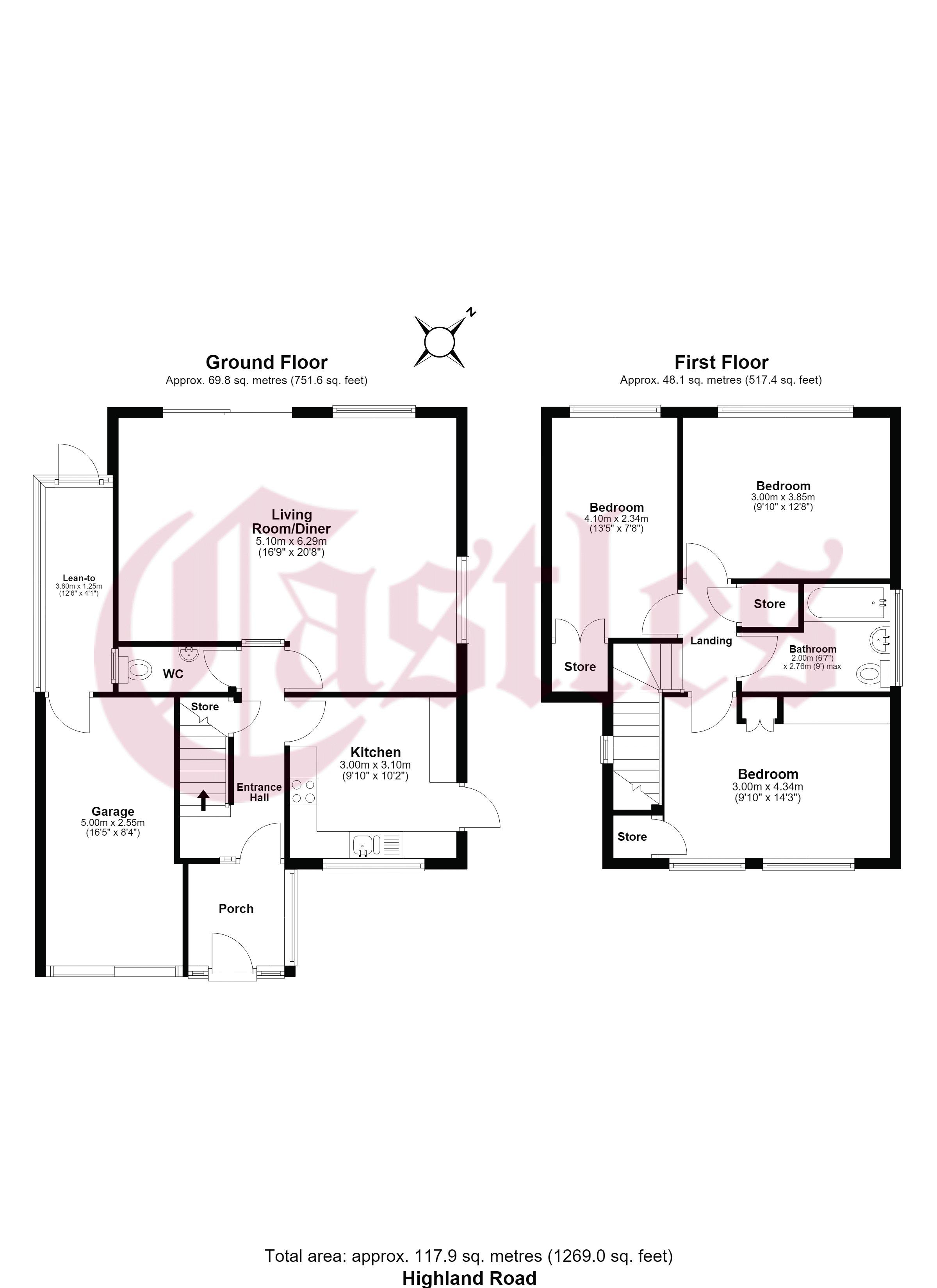 99, Highland Road, Waltham Abbey floorplan