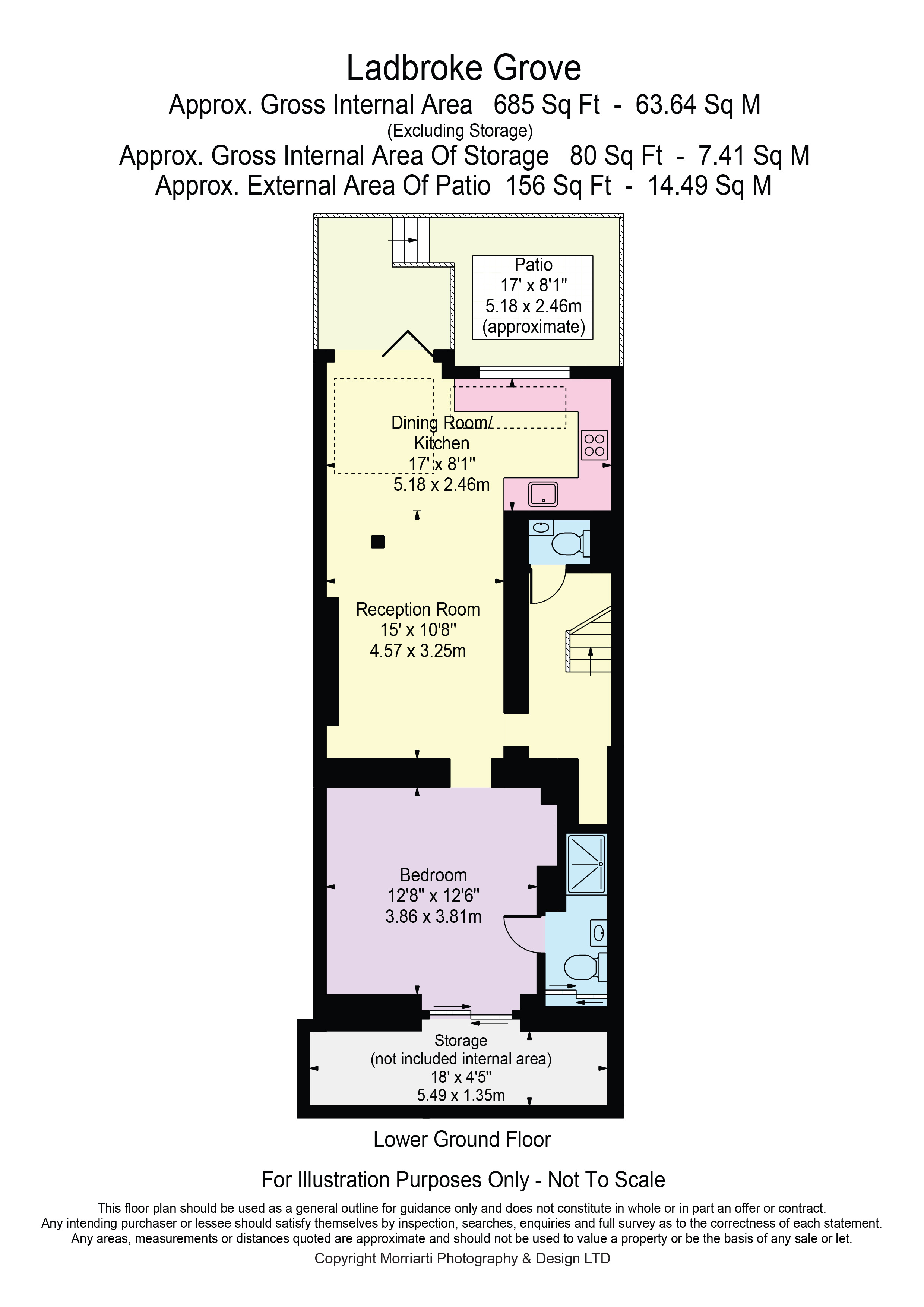 Flat 1, 112, Ladbroke Grove, London floorplan