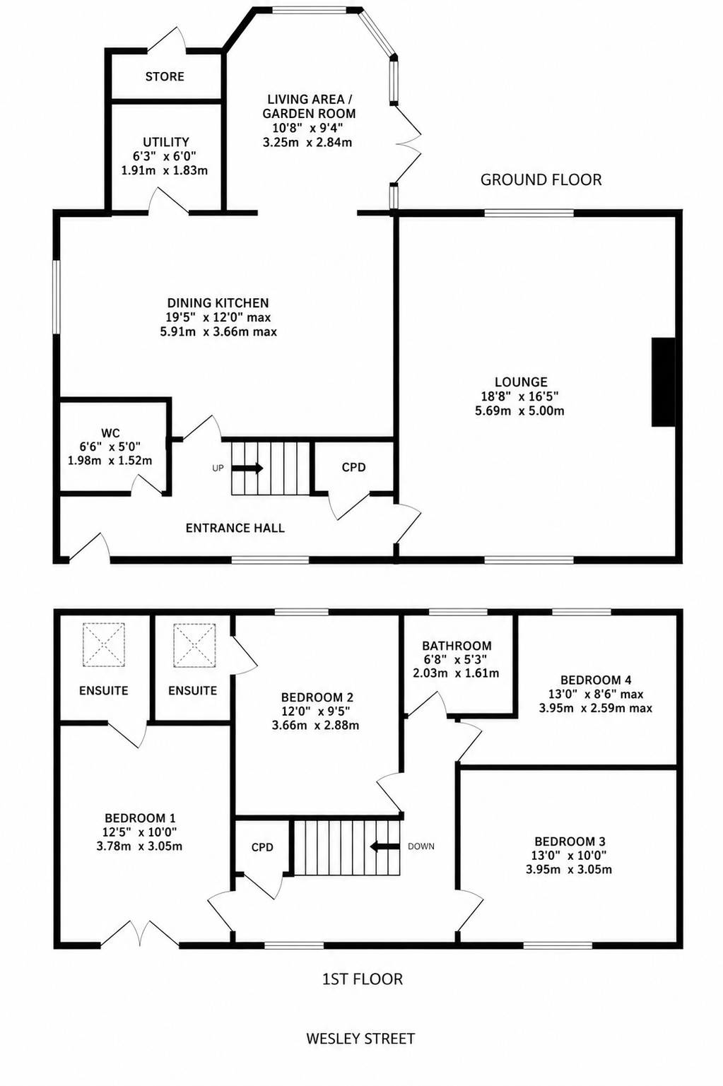 West Royd Croft, Wesley Street, Ossett floorplan