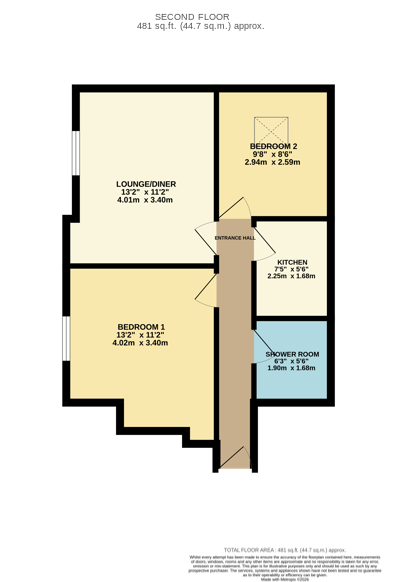 Flat 11, Maple Court,, Stockwood Crescent, Bedfordshire floorplan