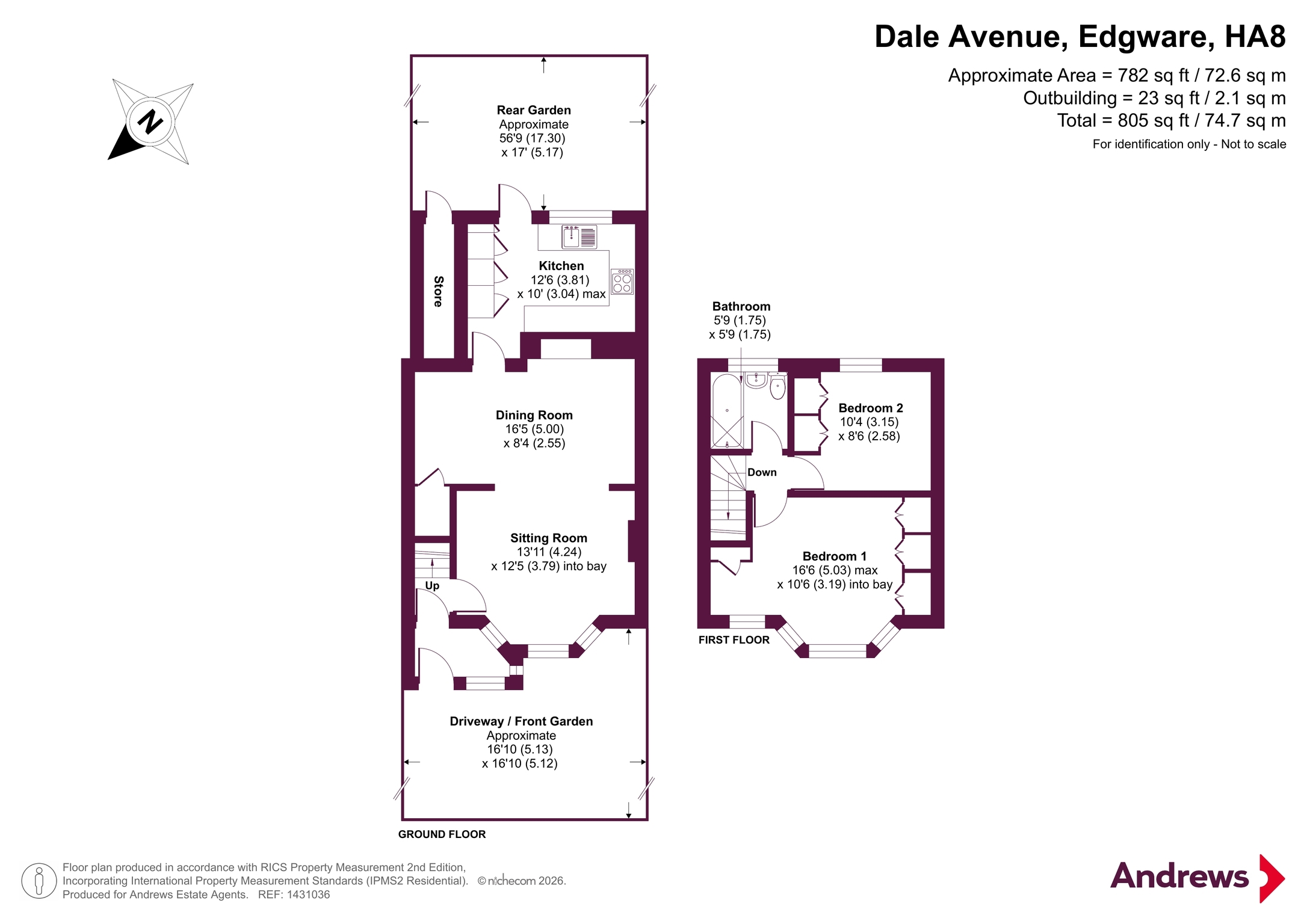 89, Dale Avenue, Edgware floorplan