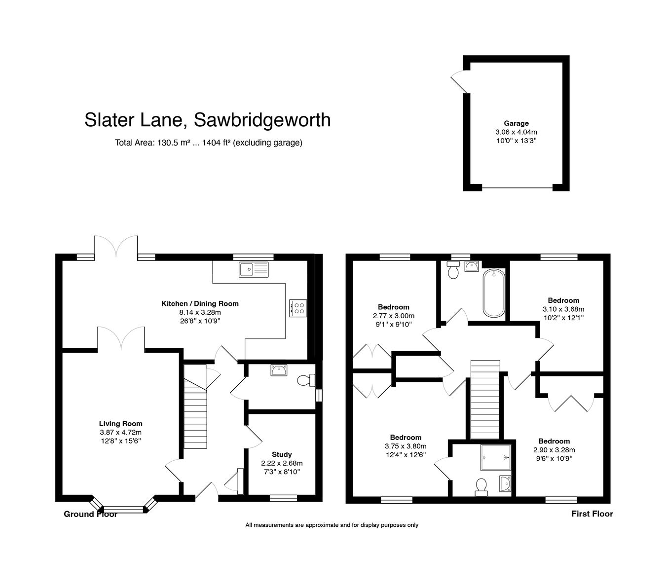 3, Slater Lane, Sawbridgeworth floorplan