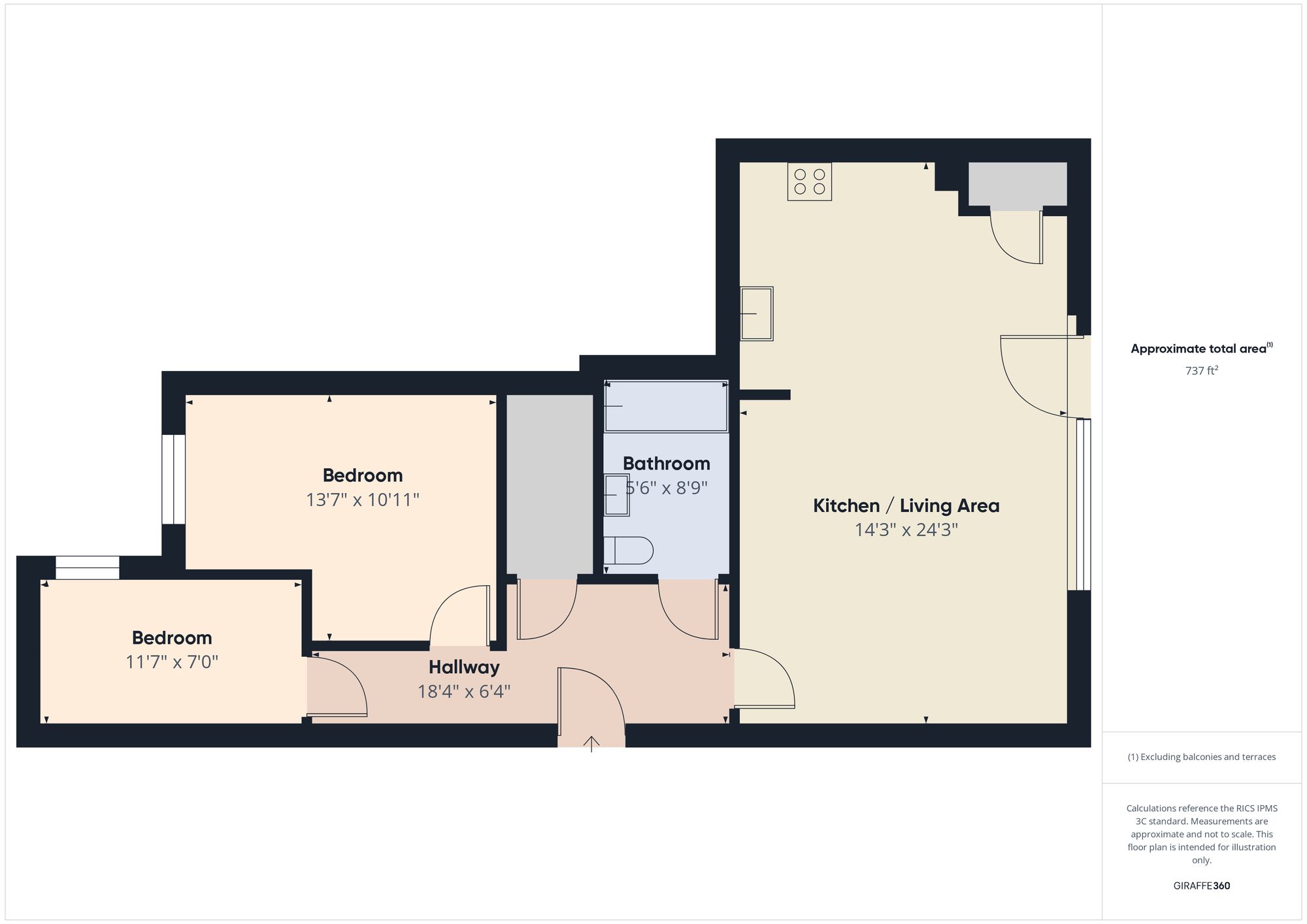Apt 51, Excelsior, Swansea floorplan