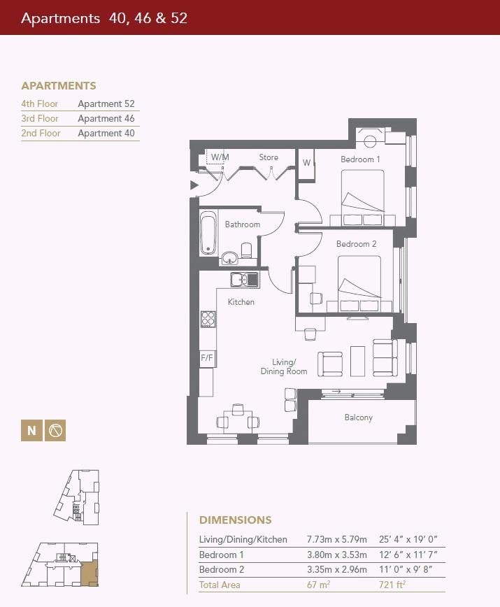 40J Thistleton House, Lismore Boulevard, London floorplan
